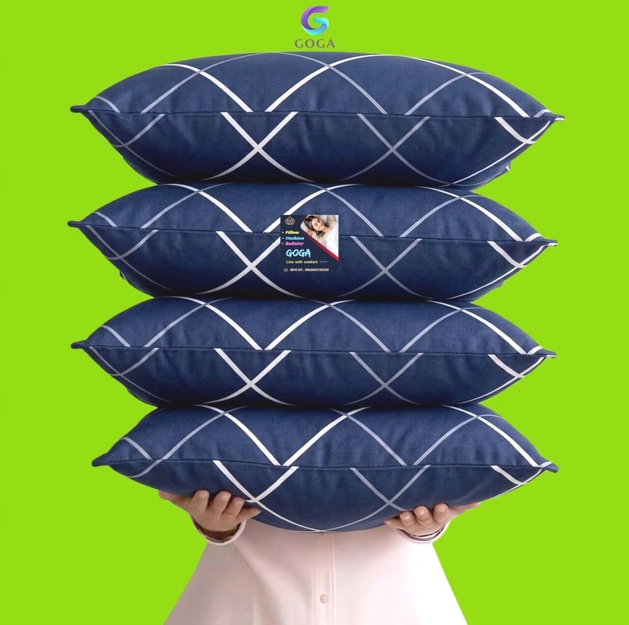 goga Cotton Sleeping Pillow Pack of 4 Solid LUXURY-picture-37
