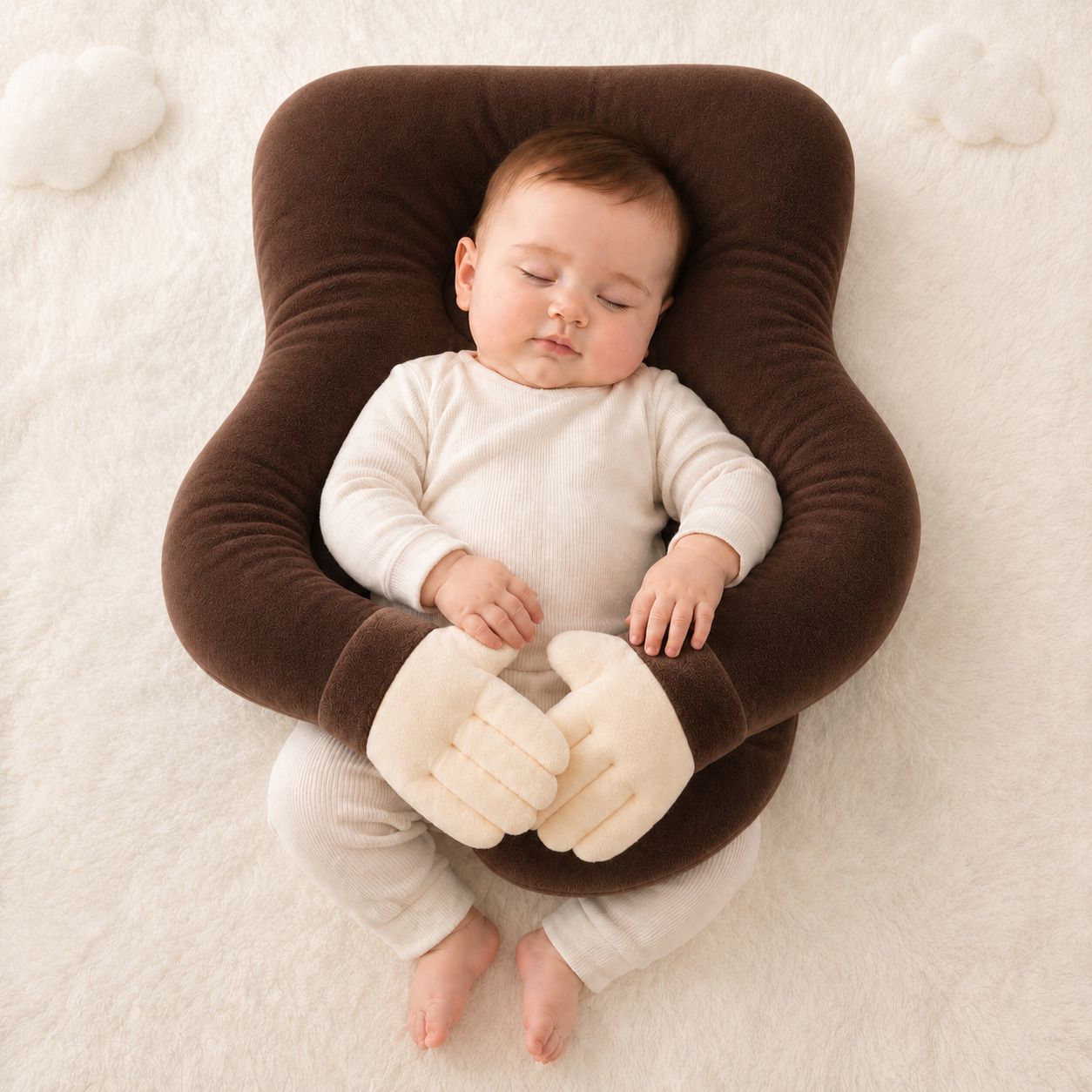 Cotton, Foam, Memory Foam Baby Pillow Pack of 1 Solid BABY_SLEEPING_PILLOW-image-5