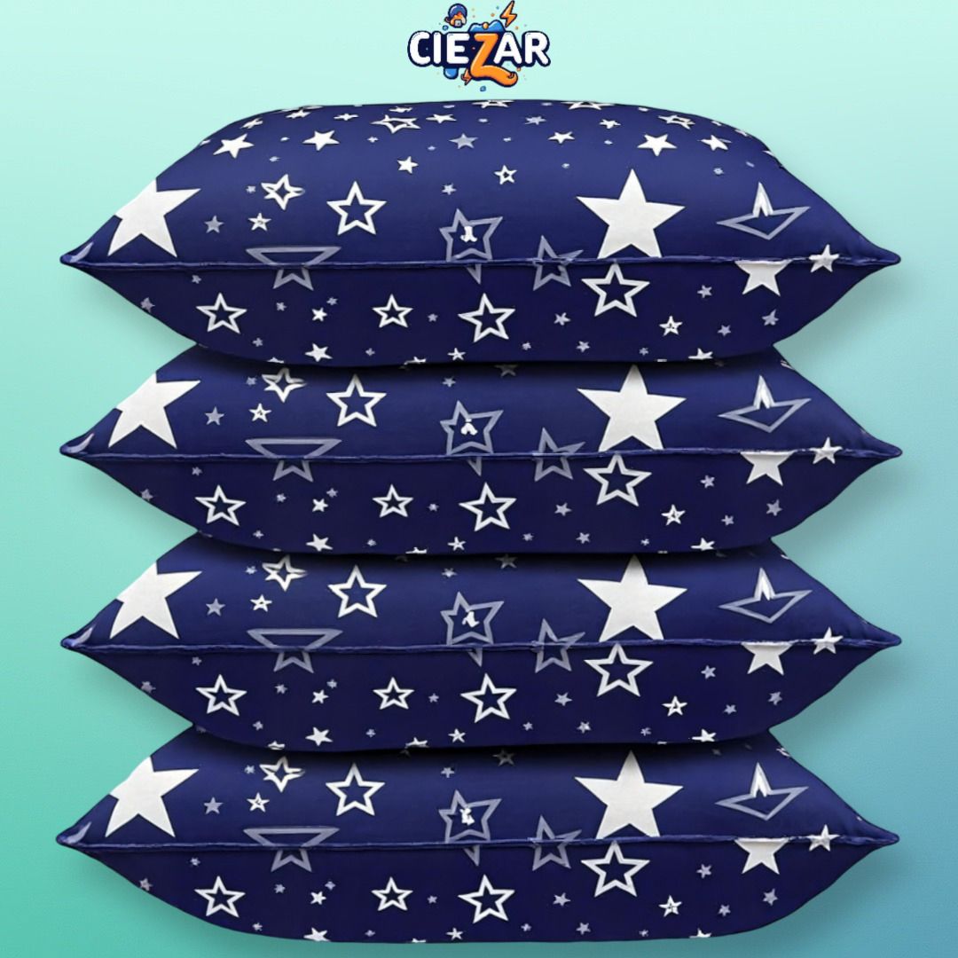 Polyester Fibre Sleeping Pillow Pack of 4 Abstract Luxury-image-33
