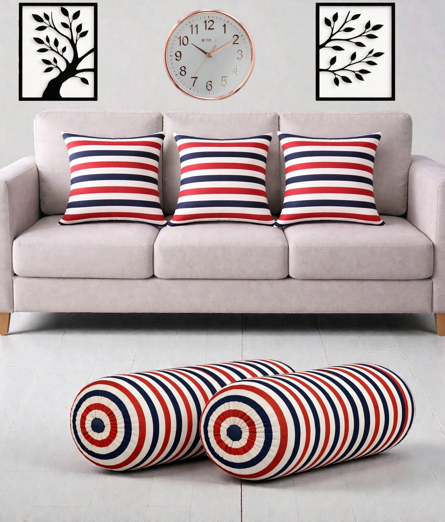 changers Microfibre Bolster Pack of 5 Floral Combo Set Of 3 Cushion And 2 Bolster-picture-35