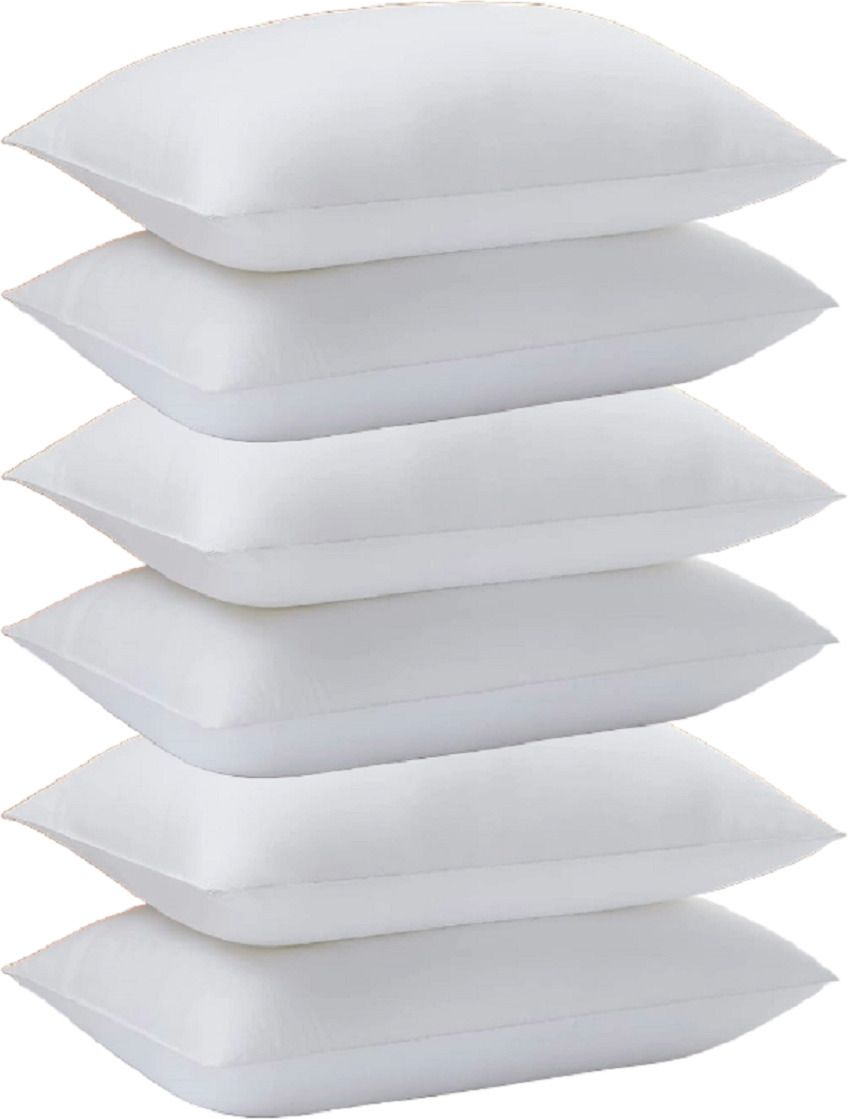 vlysium Polyester Fibre Sleeping Pillow Pack of 6 Solid 16x24 Inch Hotel quality Soft and Lightweight Sleeping Pillows 41x61 cm Each-picture-14