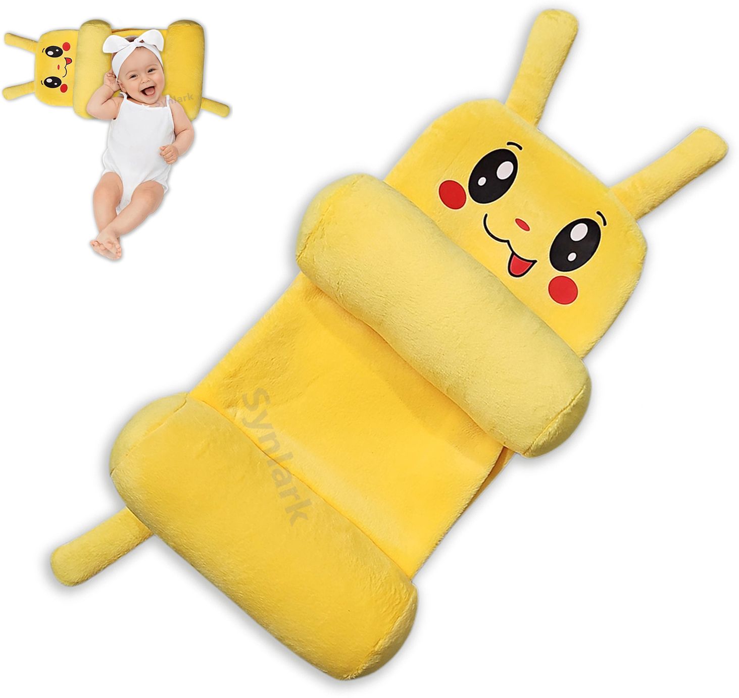 synlark Cotton Baby Pillow Pack of 1 Solid Pillow-picture-1