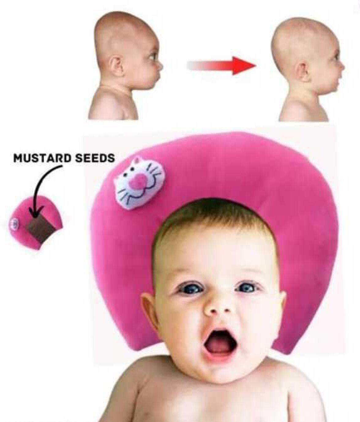 momease Foam Baby Pillow Pack of 1 Solid-picture-11