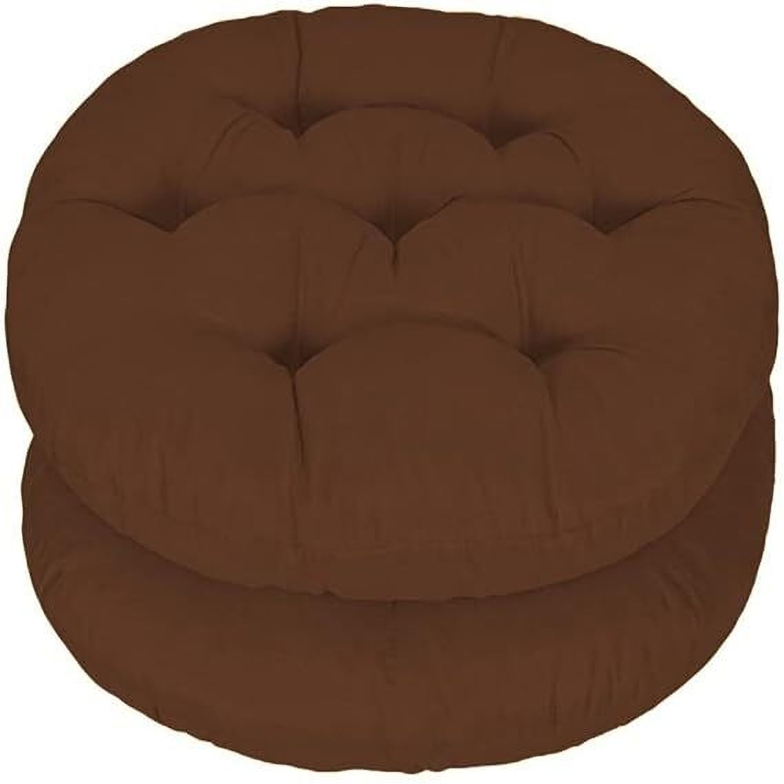 Antique Round Chair Cushion Round Chairpad Cotton Solid Chair Pad Pack of 2-image-48