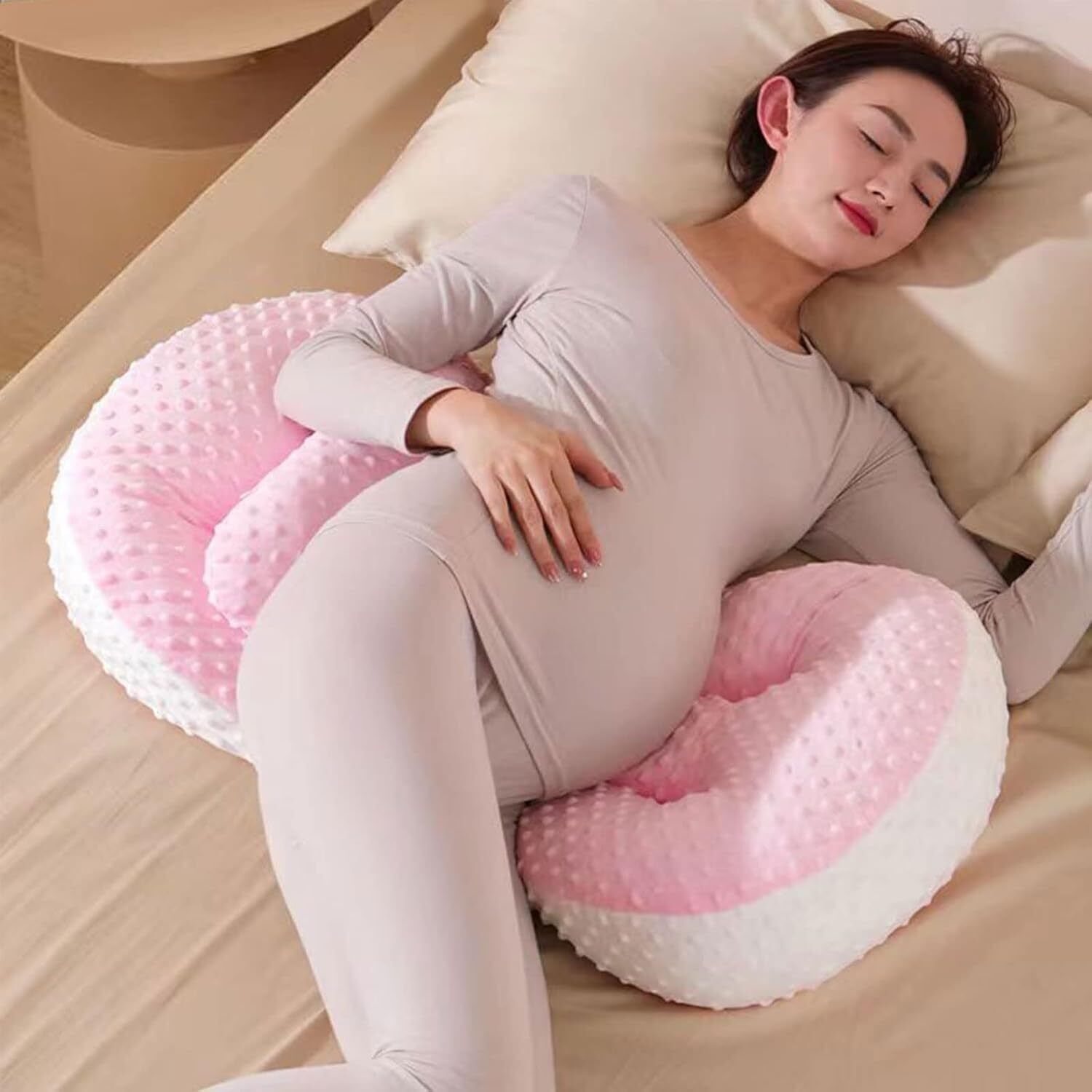 hitwa Hollow Fibre, Cotton Pregnancy Pillow Pack of 1 Solid Luxury-picture-40