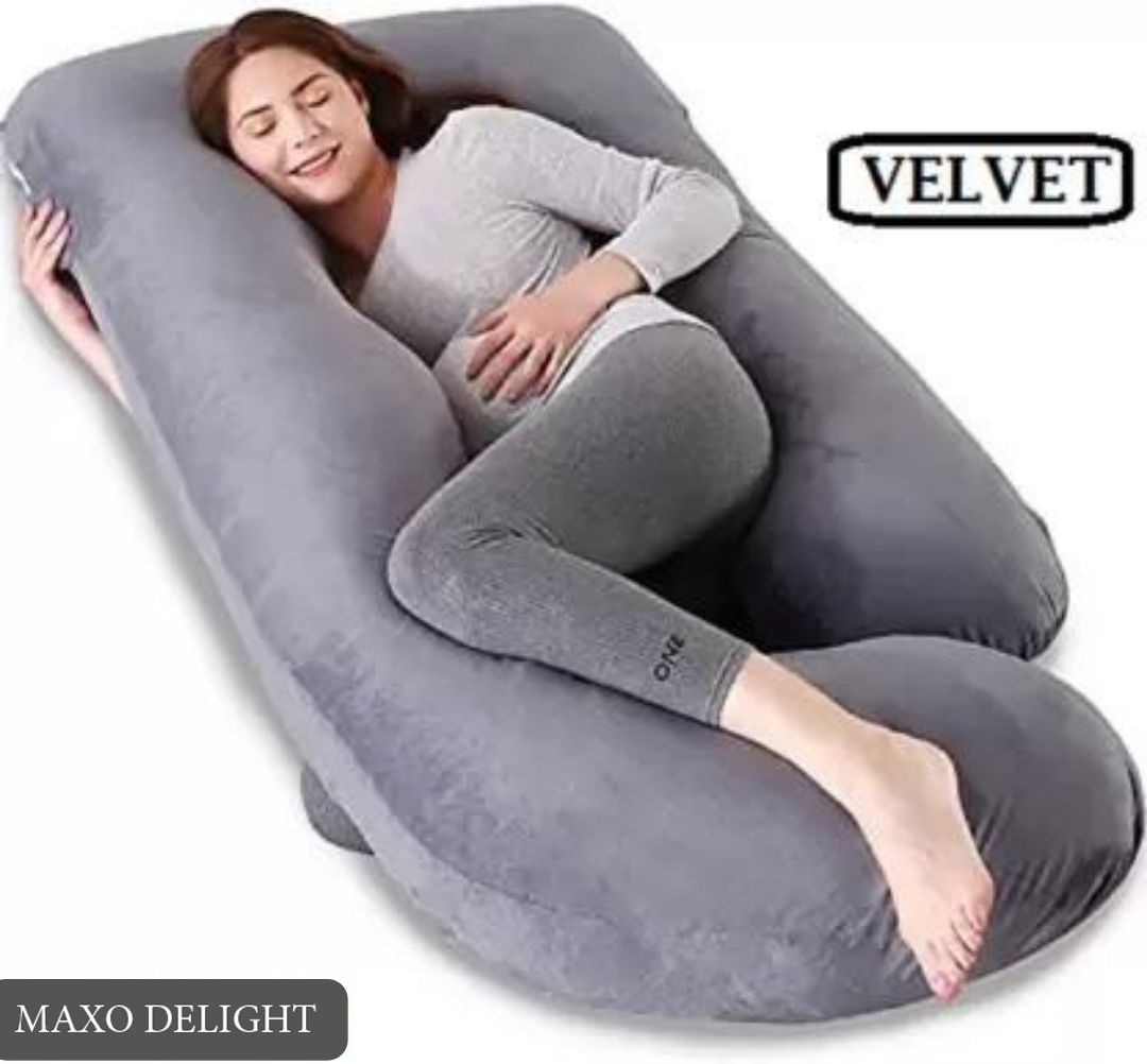 Microfibre Solid Pregnancy Pillow Pack of 1-image-39
