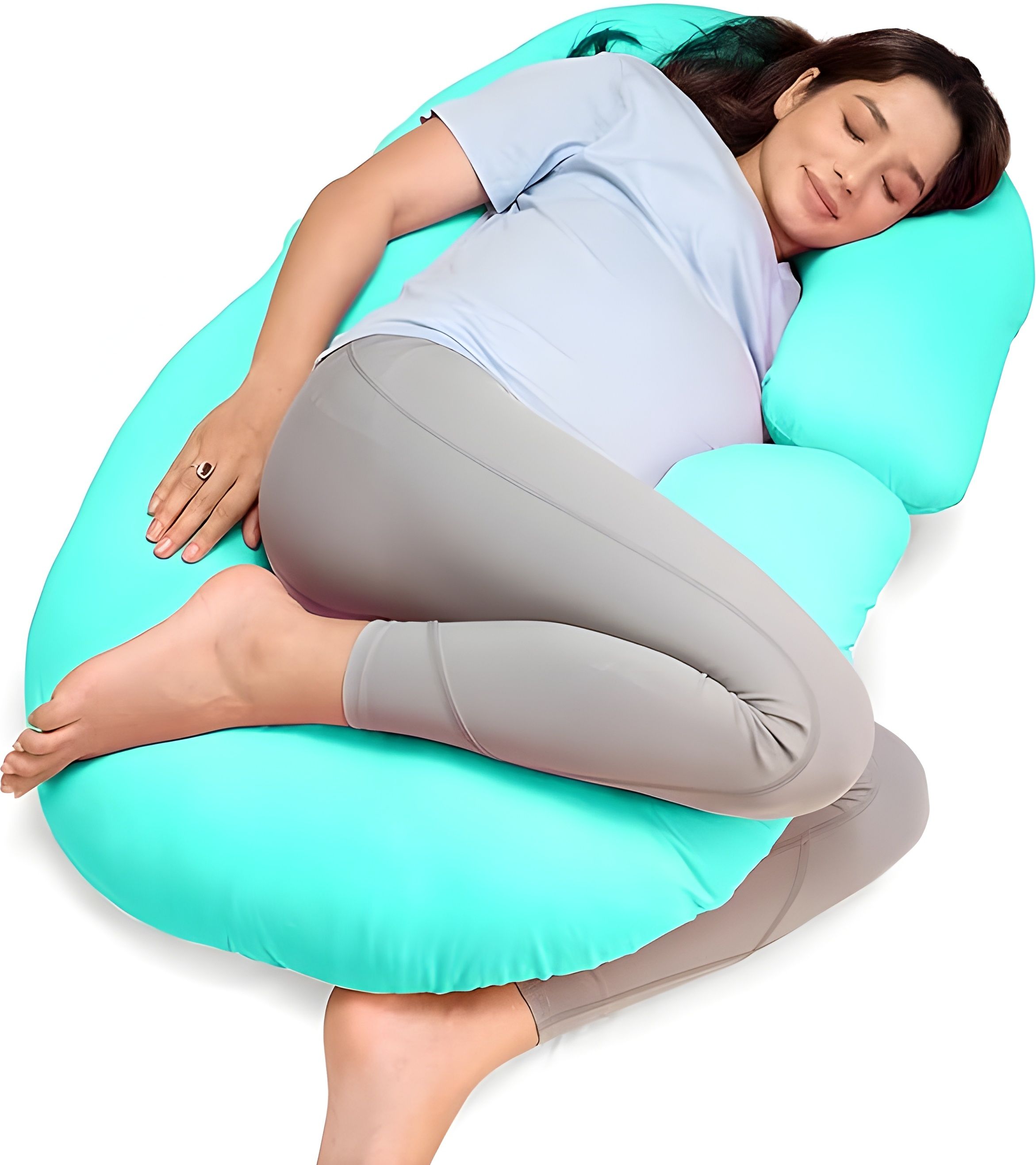 jaipurlinen Harmony Series Microfibre Solid Pregnancy Pillow Pack of 1-picture-12