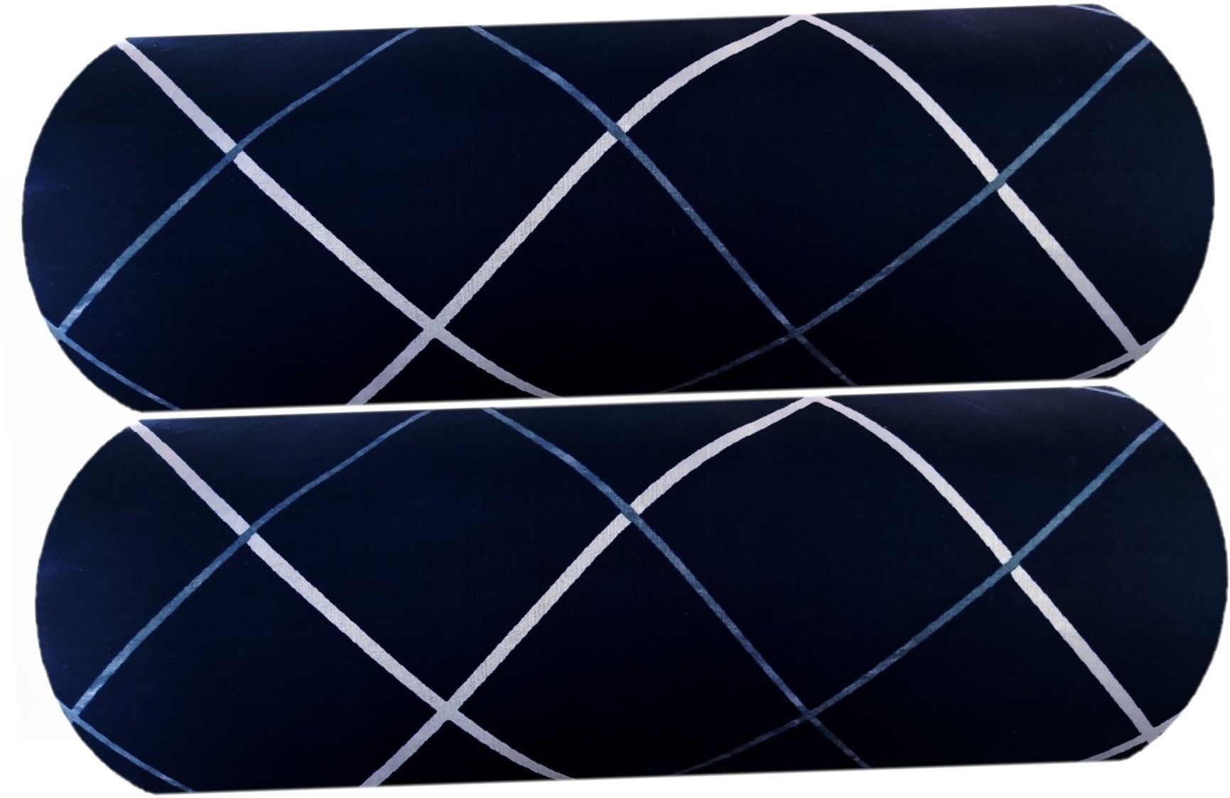 Sofa Round Bolster Microfibre Geometric Sleeping Pillow Pack of 2