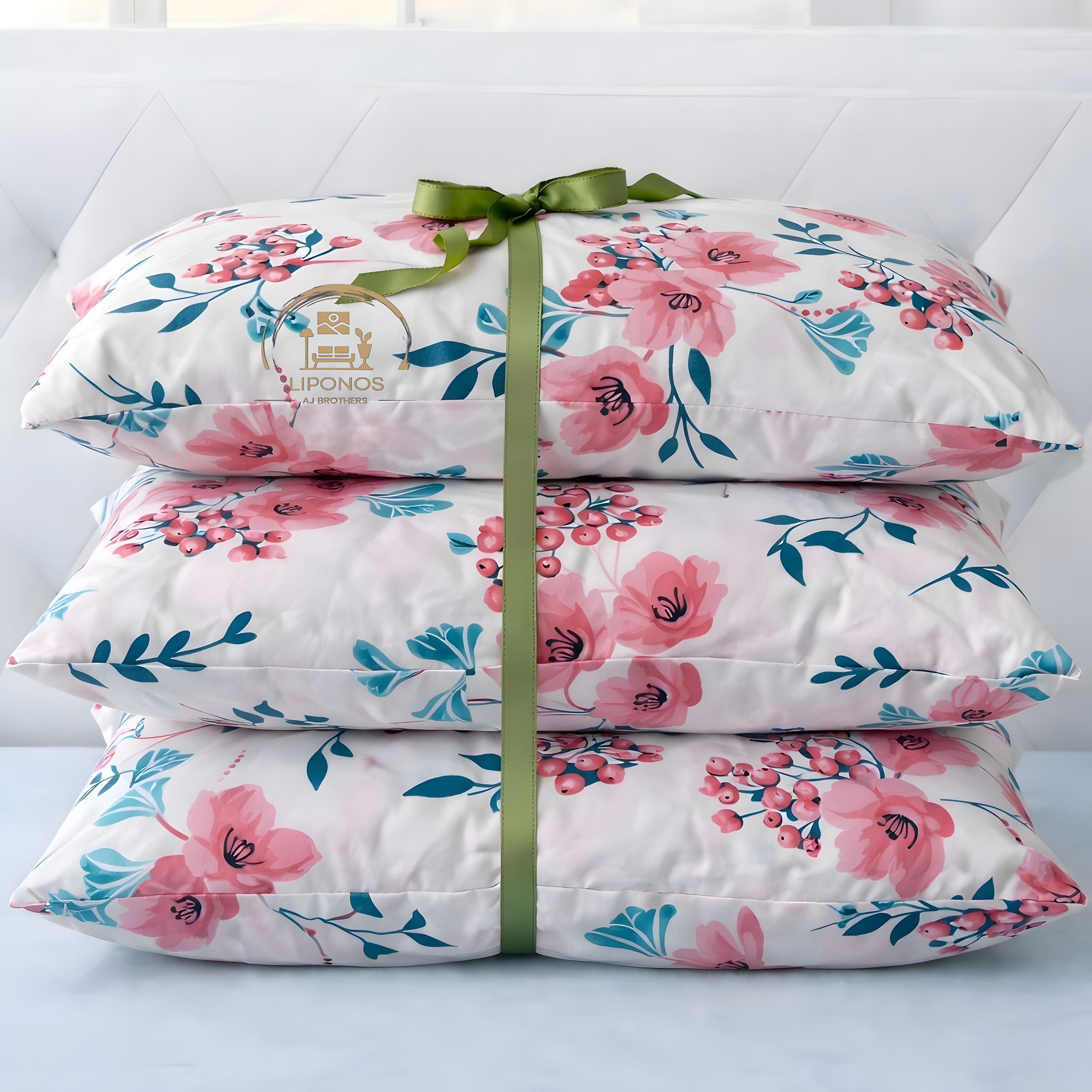 liponos Microfibre Sleeping Pillow Pack of 3 Abstract Premium-picture-35
