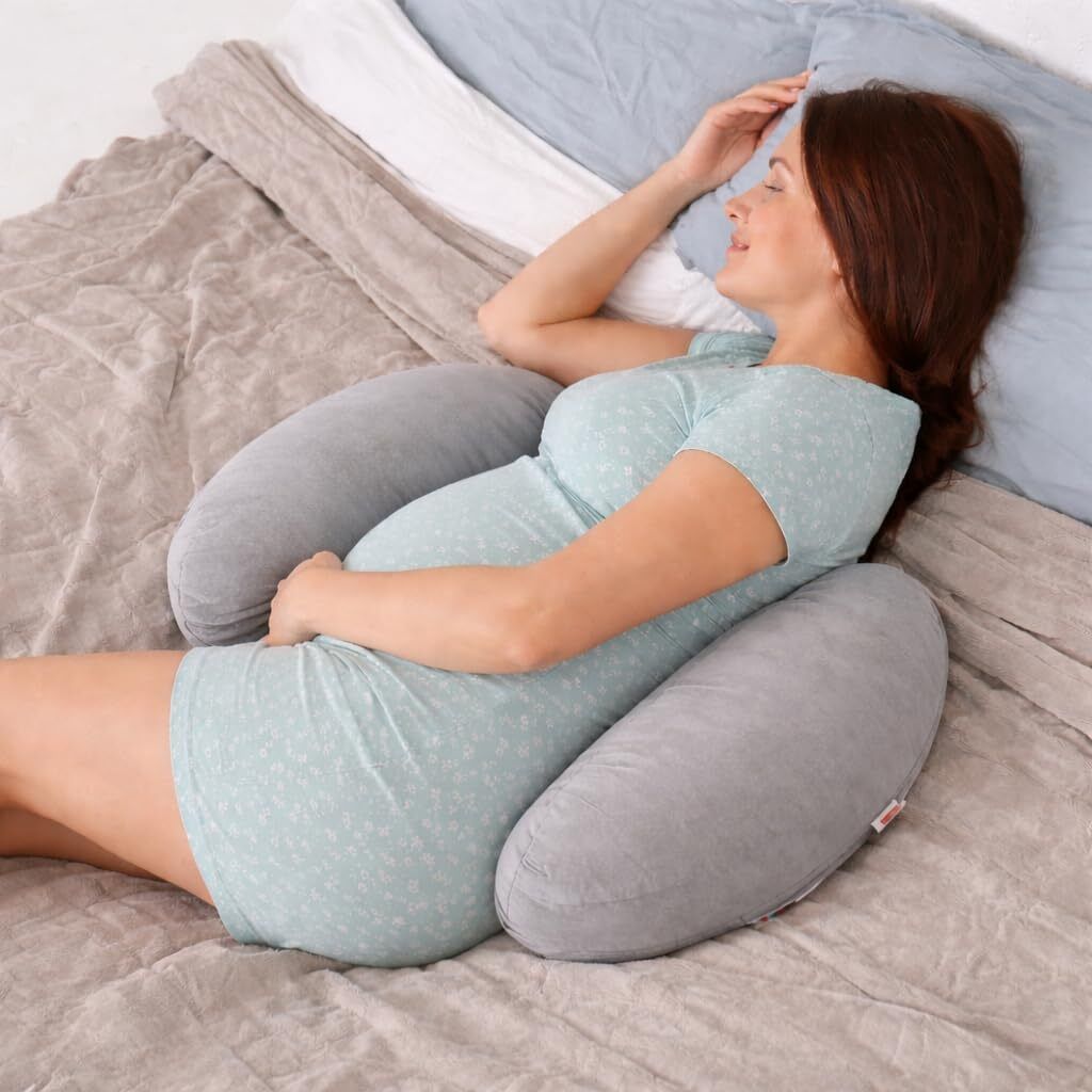 Polyester Fibre Pregnancy Pillow Pack of 1 Solid H-Shaped Pregnancy Pillow | Butterfly Dual Wedge for Back & Hip Support-image-46