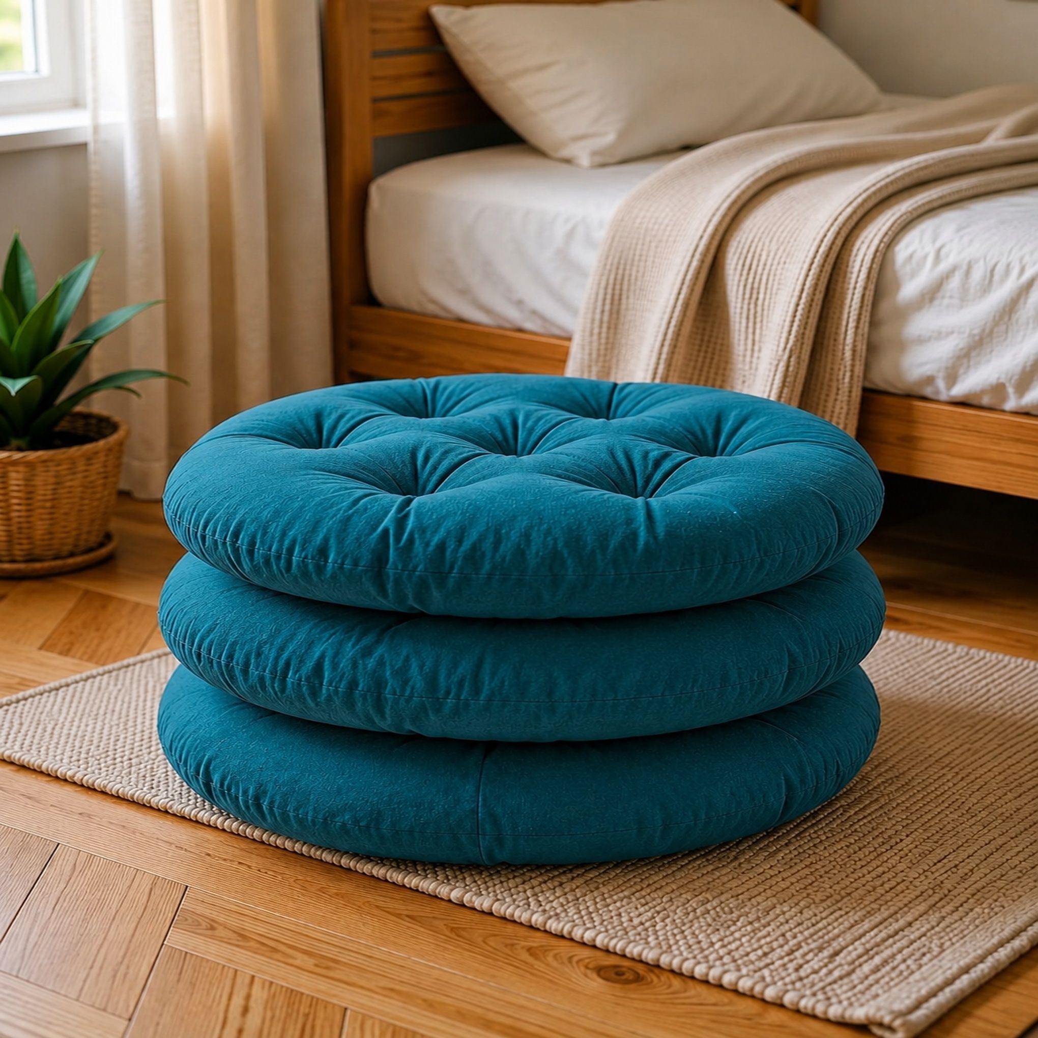 bhebha Microfibre Chair Pad Pack of 3 Solid-picture-31