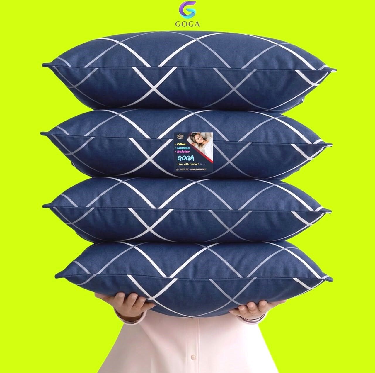 goga Cotton Sleeping Pillow Pack of 4 Solid LUXURY-picture-13