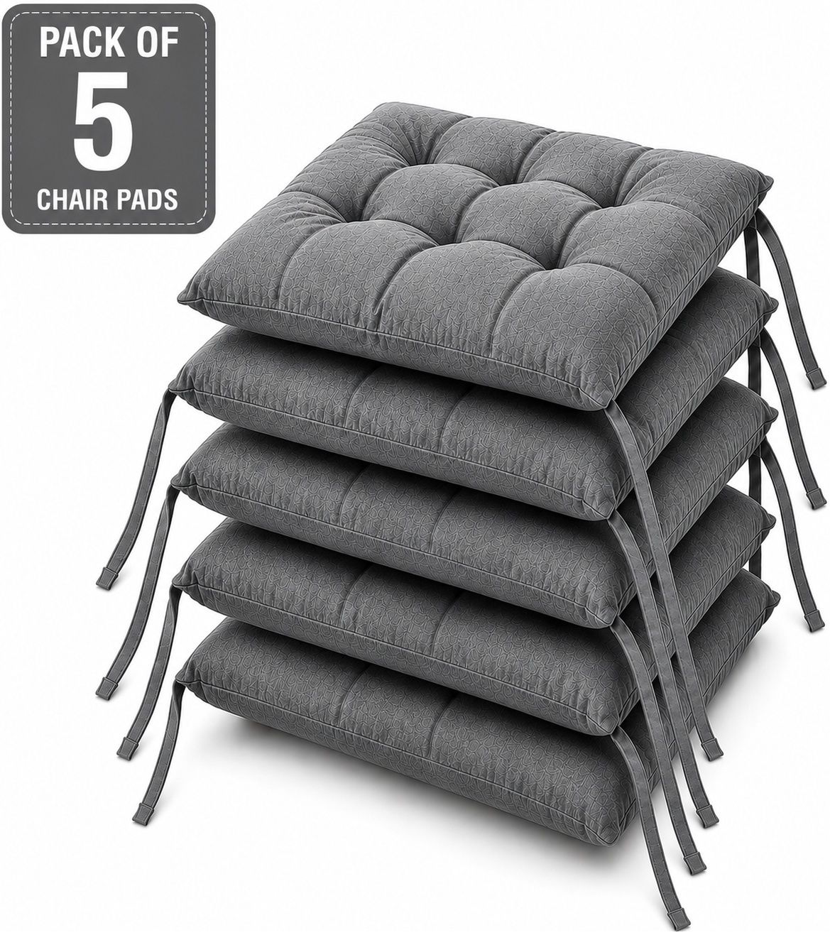 bhebha Microfibre Chair Pad Pack of 5 Solid-picture-49