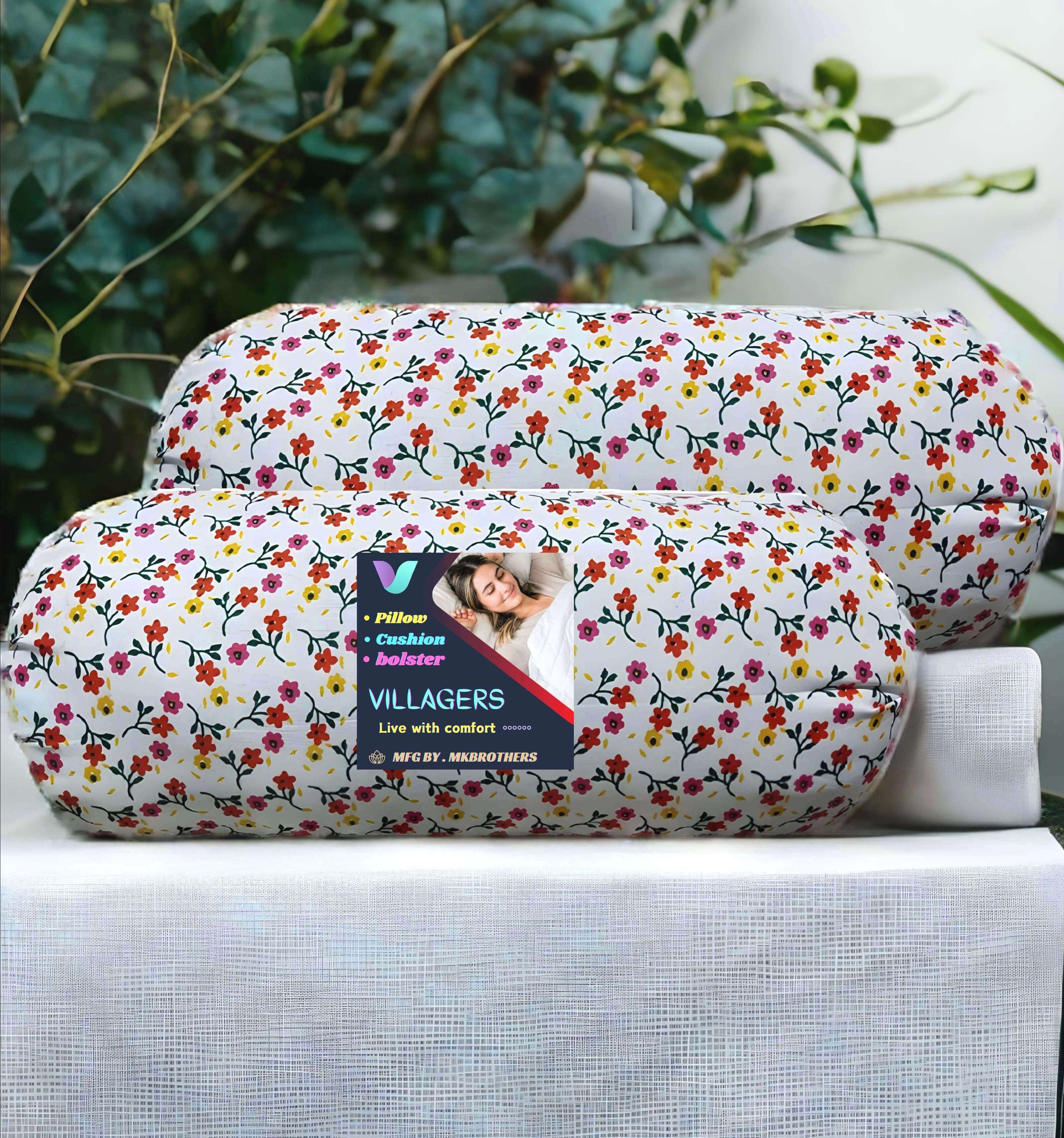 jaipurlinen Round Microfibre Abstract Bolster Pack of 2-picture-10