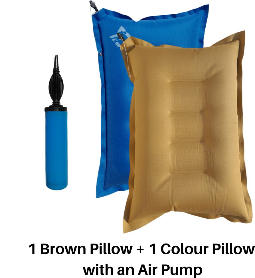 Polyester Fibre Travel Pillow Pack of 2 Solid-image-12