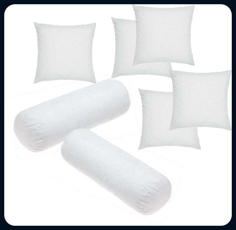 Microfibre Bolster Pack of 7 Solid 5 Cushion & 2-image-16