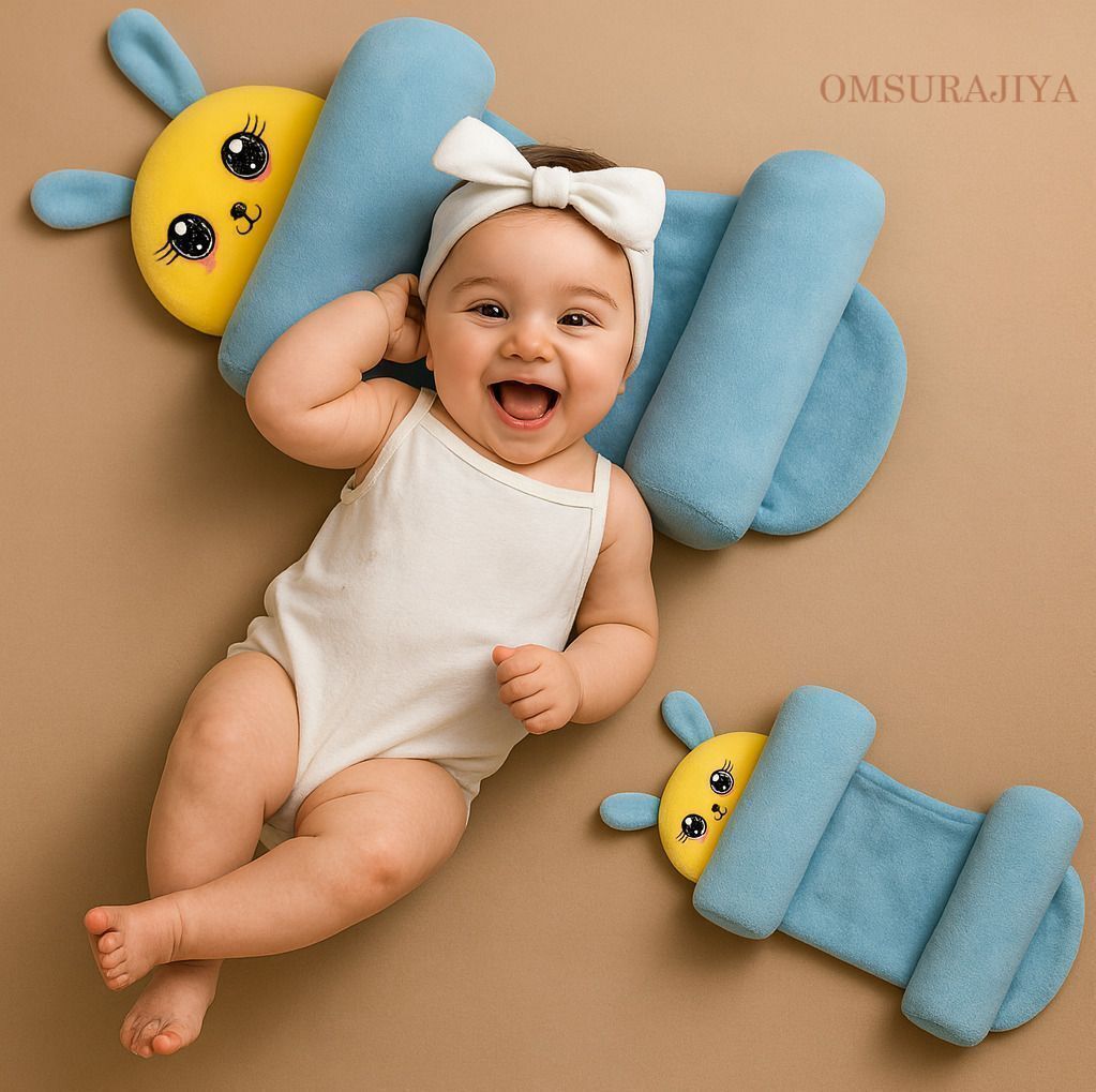 Baby Head Shaping Pillow with Side Support Soft Infant Sleeping Cushion Anti-Roll Pillow,U-Shaped / Indented Pillow Mini, and Convertible crib designs-image-35