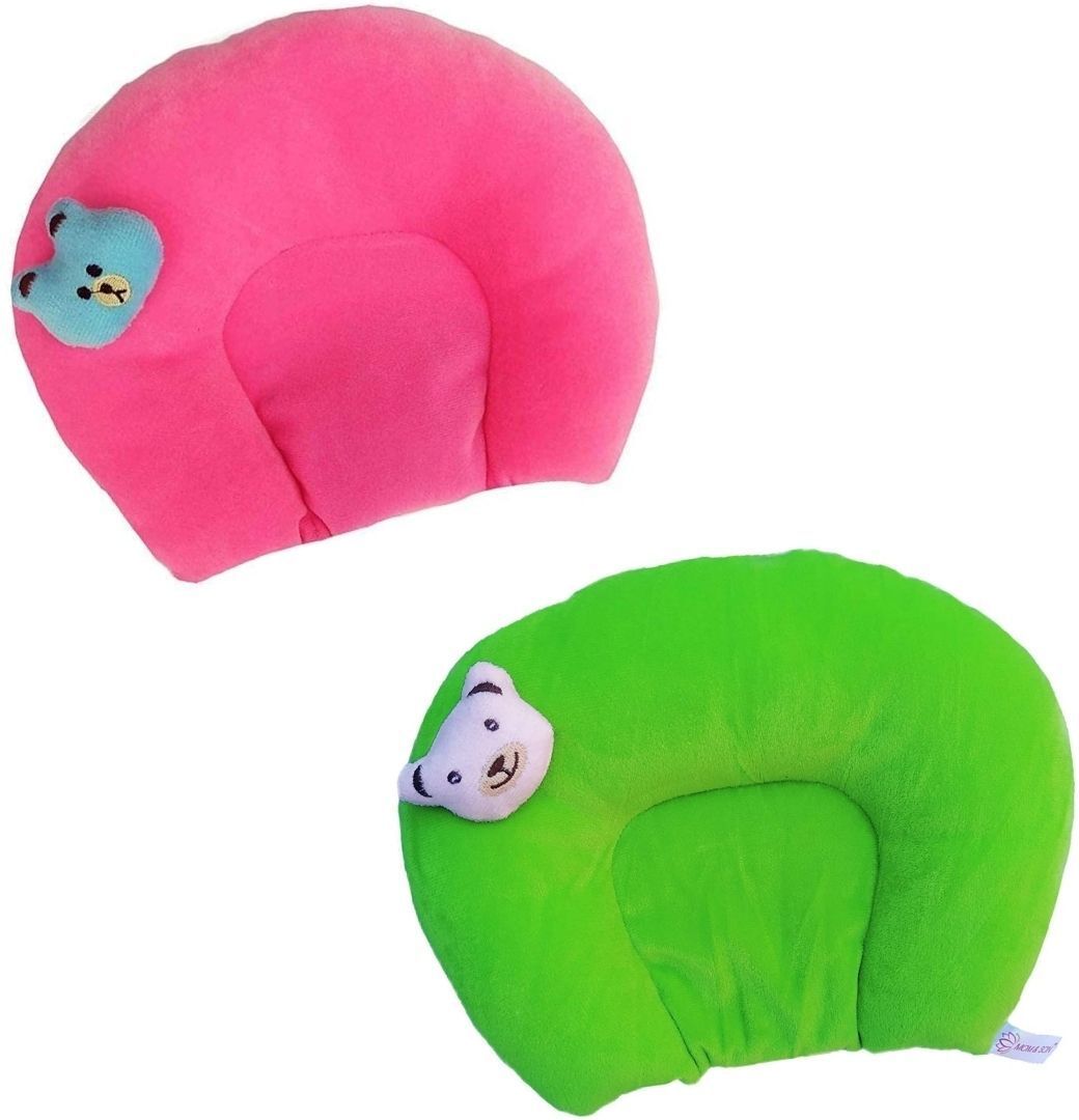Microfibre Baby Pillow Pack of 2 Toons & Characters Mustard Pillow For Newborn Baby Round Head Shaping Baby Pillow-image-41