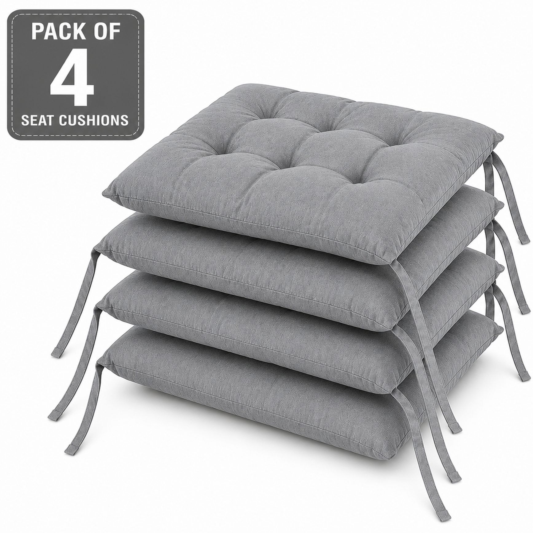 Microfibre Chair Pad Pack of 4 Solid-image-18