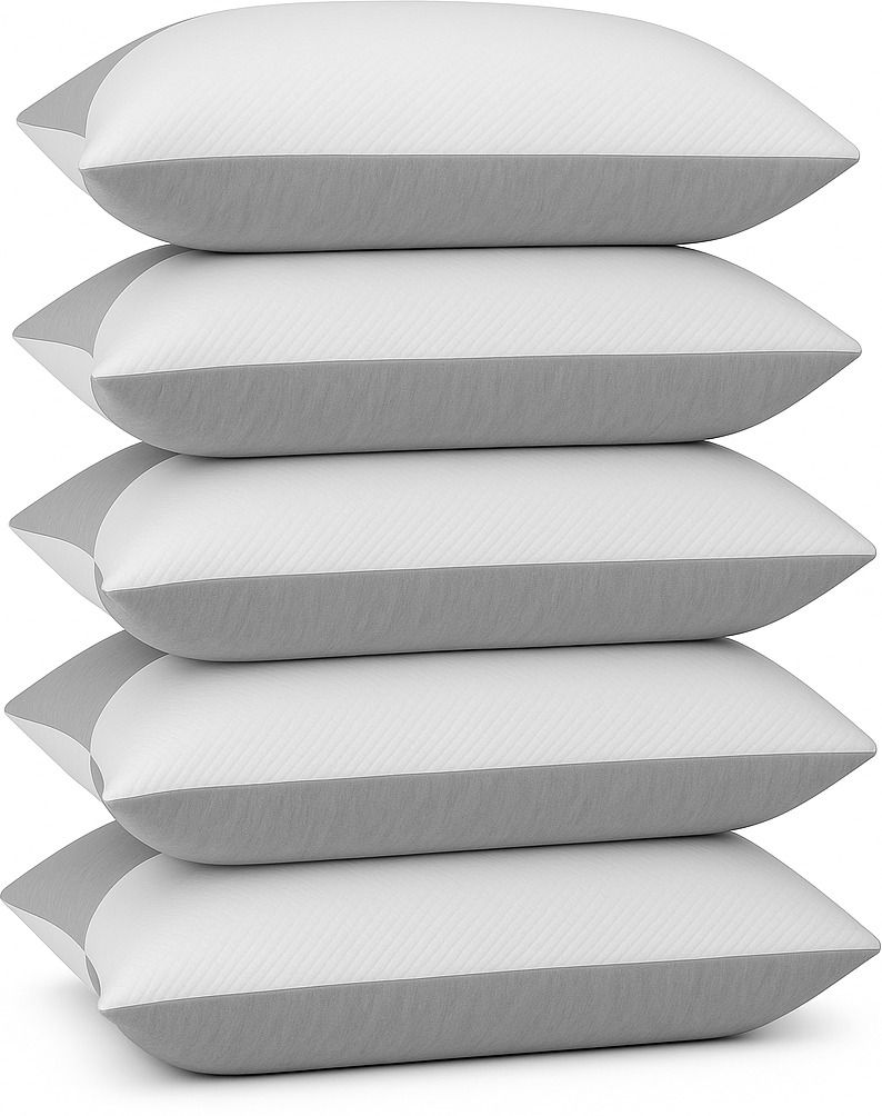 Microfibre Sleeping Pillow Pack of 5 Solid