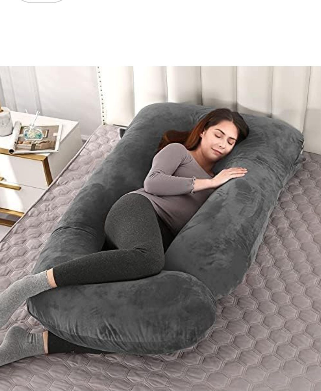 prifarodo Microfibre Pregnancy Pillow Pack of 1 Solid Luxury-picture-26