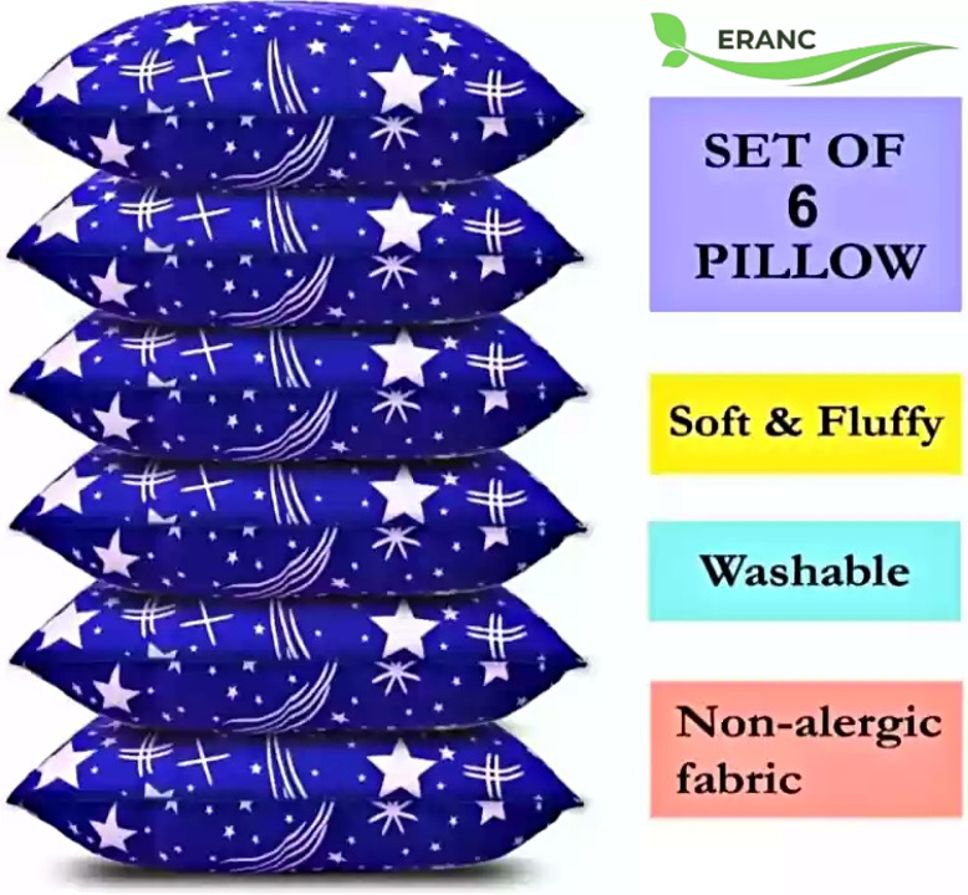 LUXURY Cotton Solid Sleeping Pillow Pack of 6-image-3
