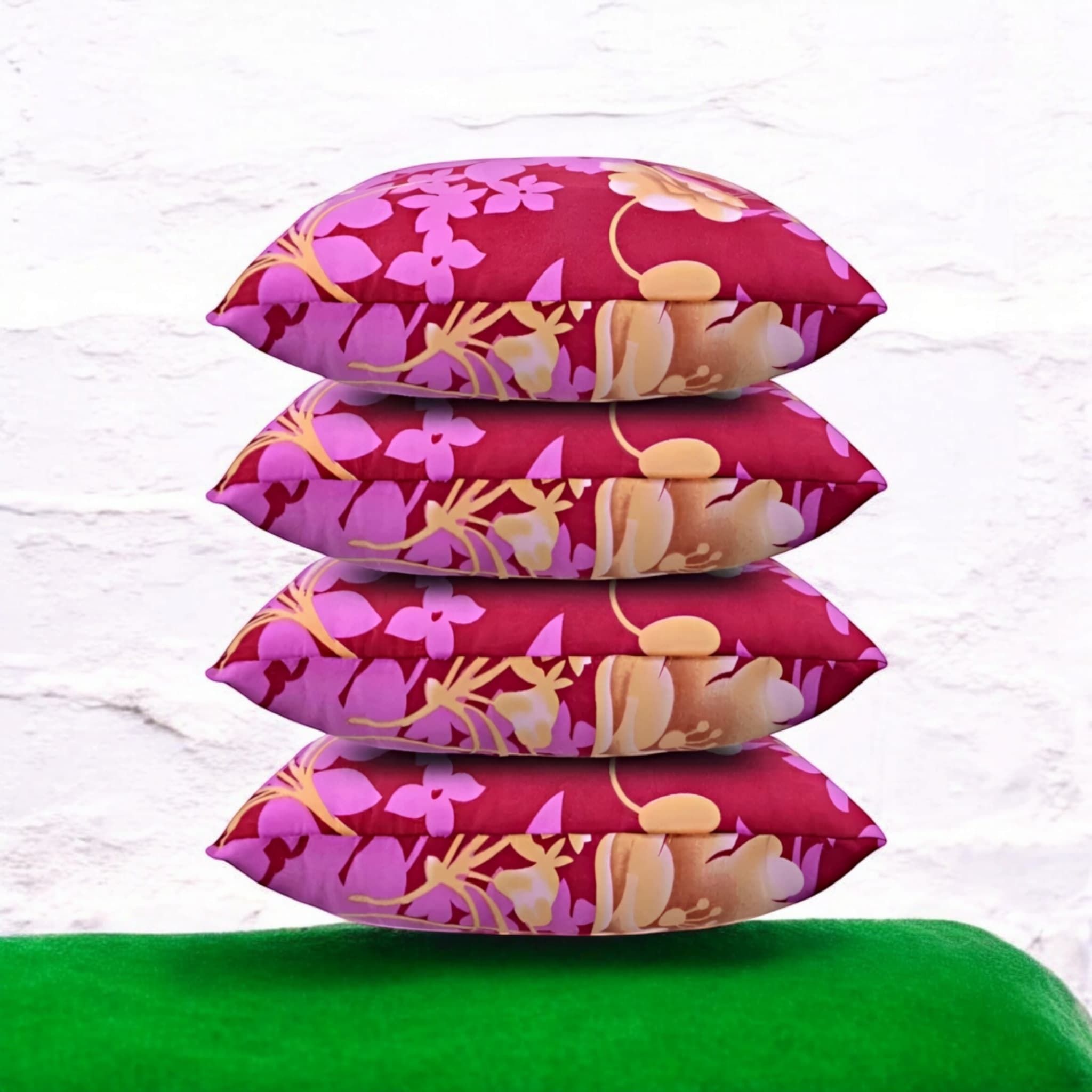 Cotton Abstract Sleeping Pillow Pack of 4
