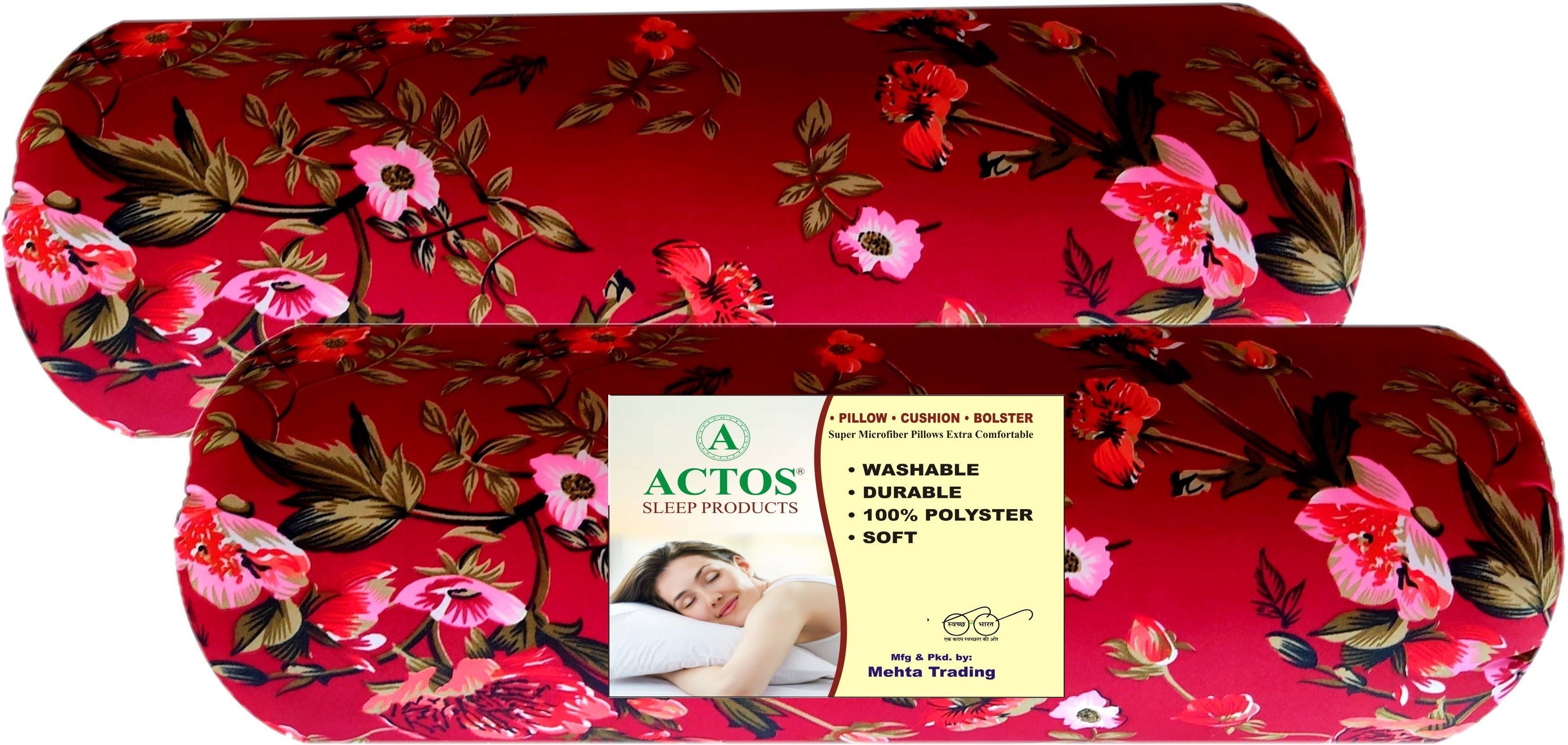 Cotton Bolster Pack of 2 Floral-image-40