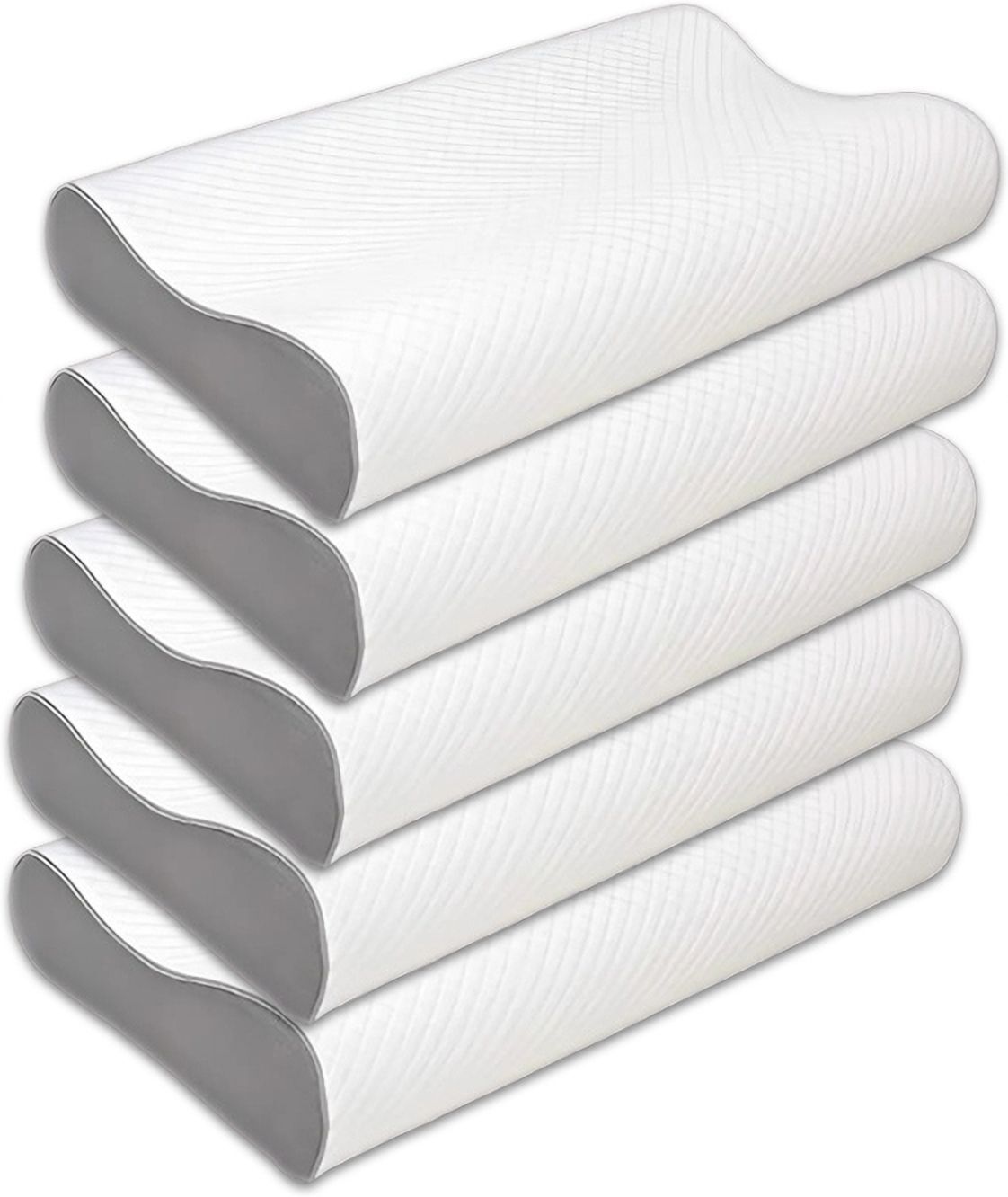 flipkart smartbuy Memory Foam Orthopaedic Pillow Pack of 5 Solid-picture-16