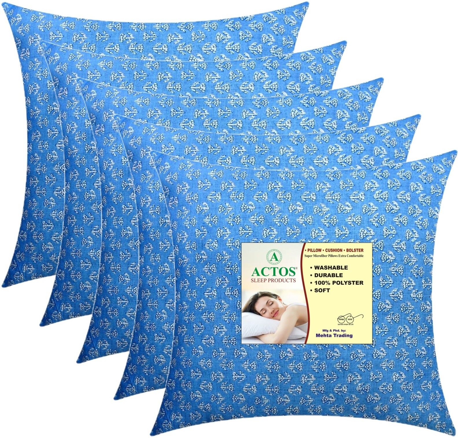 Microfibre Floral Cushion Pack of 5