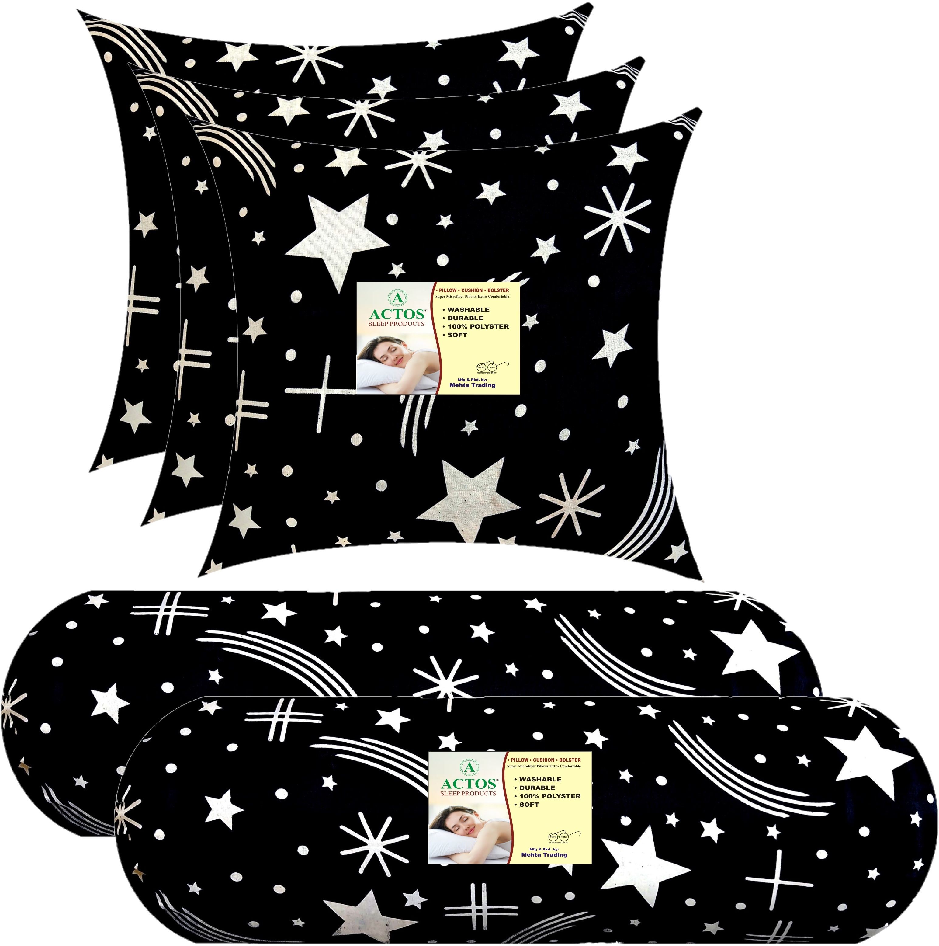 Microfibre Solid Bolster Pack of 5-image-13