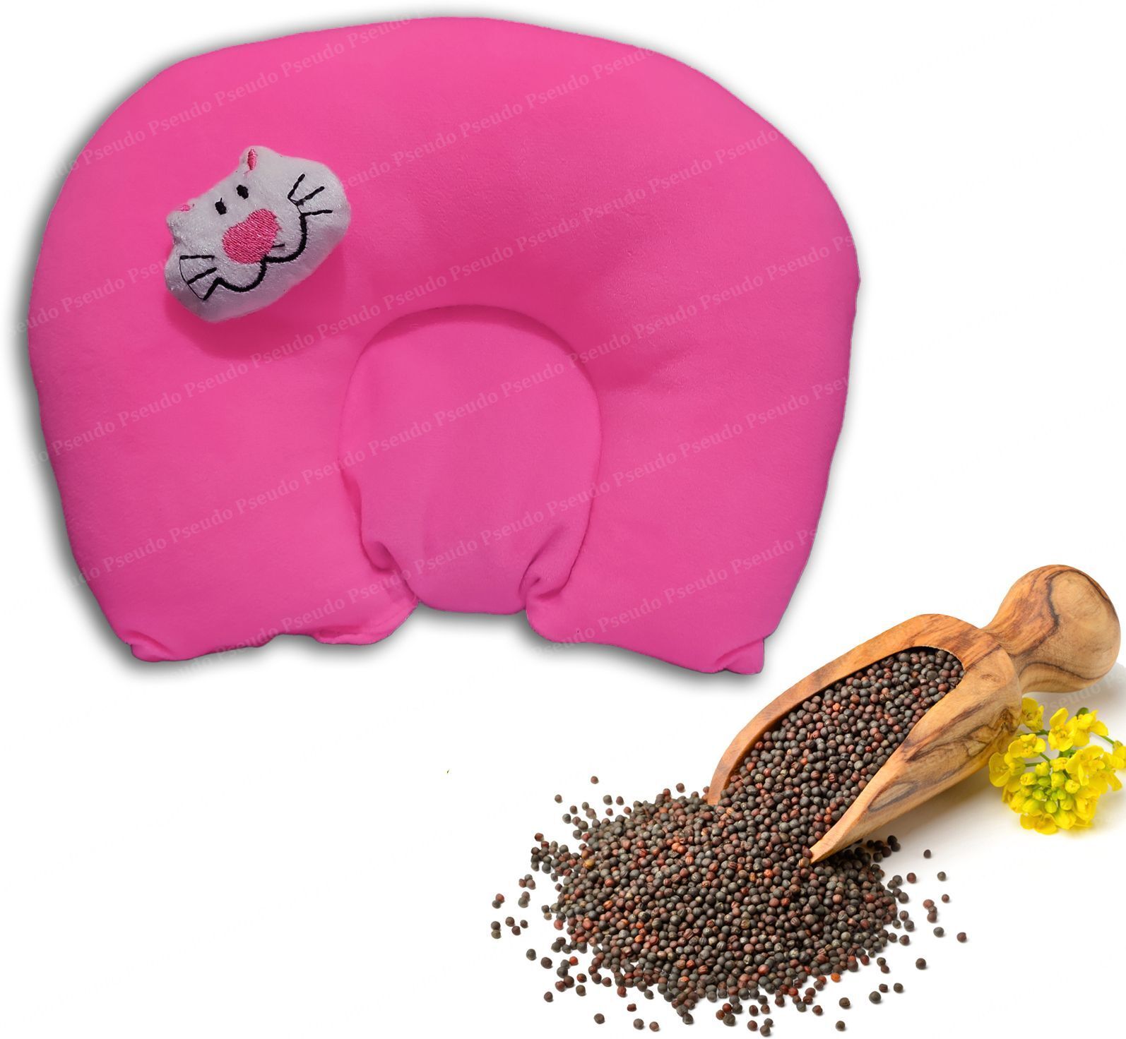 Mustard Seeds, Microfibre Baby Pillow Pack of 1 Animals-image-6