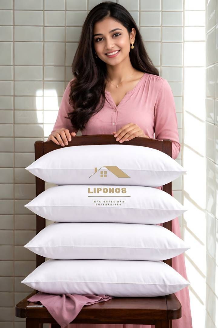 Polyester Fibre Sleeping Pillow Pack of 4 Abstract Premium-image-29