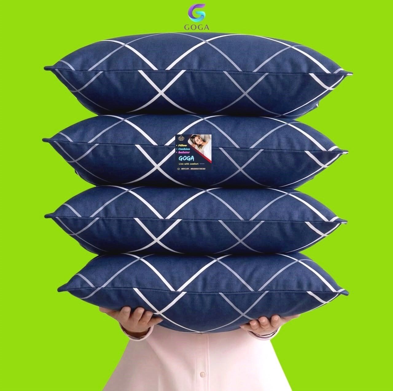 goga Cotton Sleeping Pillow Pack of 4 Solid LUXURY-picture-3