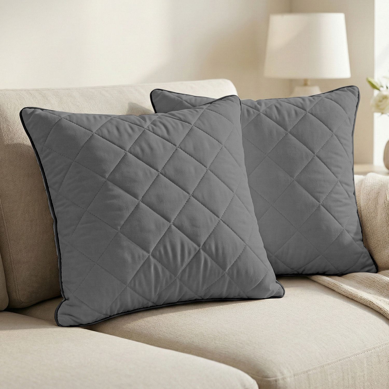 Microfibre Cushion Pack of 2 Solid Quilted_cushion_16x16_pack_2-image-0
