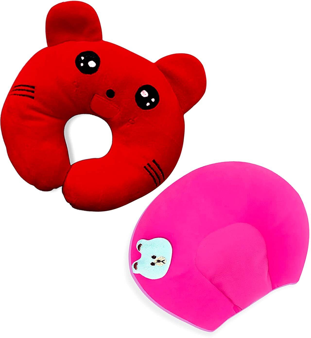 Cotton, Mustard Seeds Baby Pillow Pack of 2 Animals