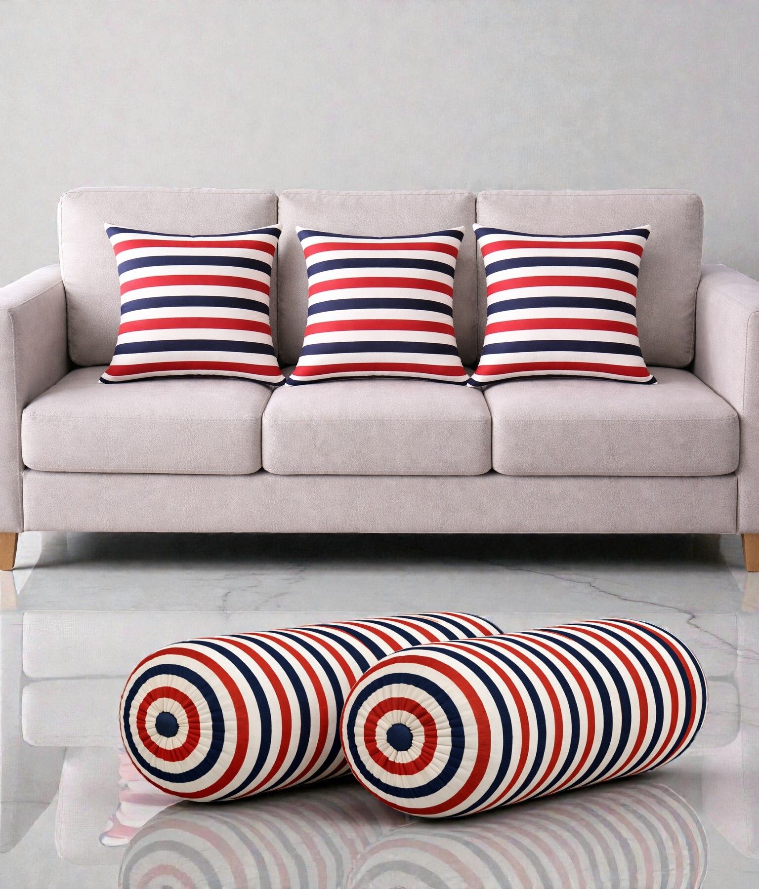 changers Microfibre Bolster Pack of 5 Geometric Combo Set Of 3 Cushion And 2 Bolster-picture-21