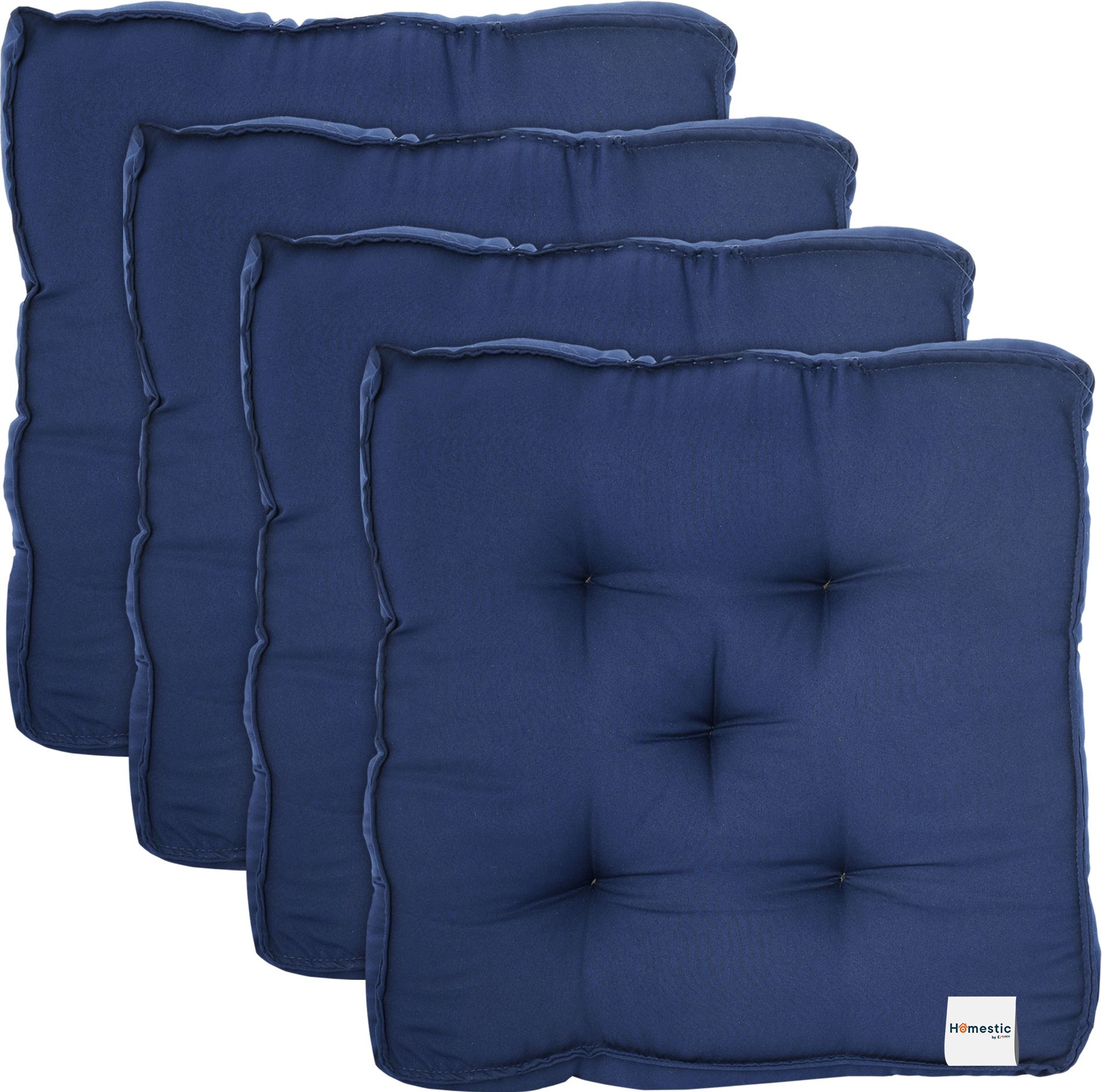 homestic by Kuber Industries Microfibre Solid Chair Pad Pack of 4-picture-28