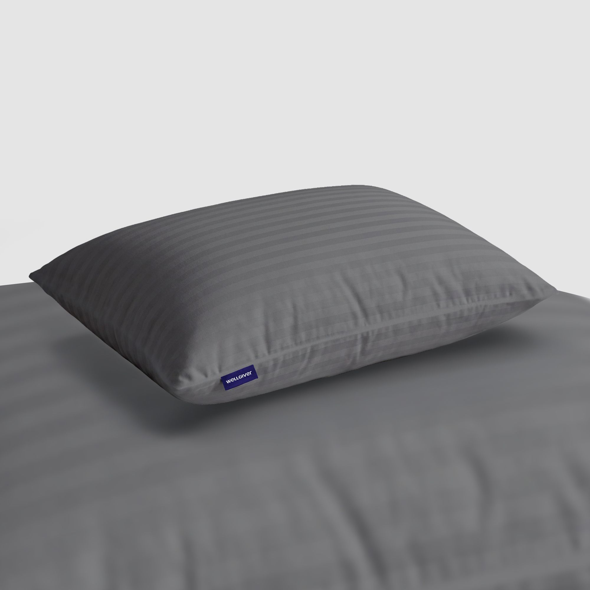 Microfibre Sleeping Pillow Pack of 1 Stripes Microfiber Pillows, 41x61 cm, Soft & Fluffy, with Inner Cover-image-20