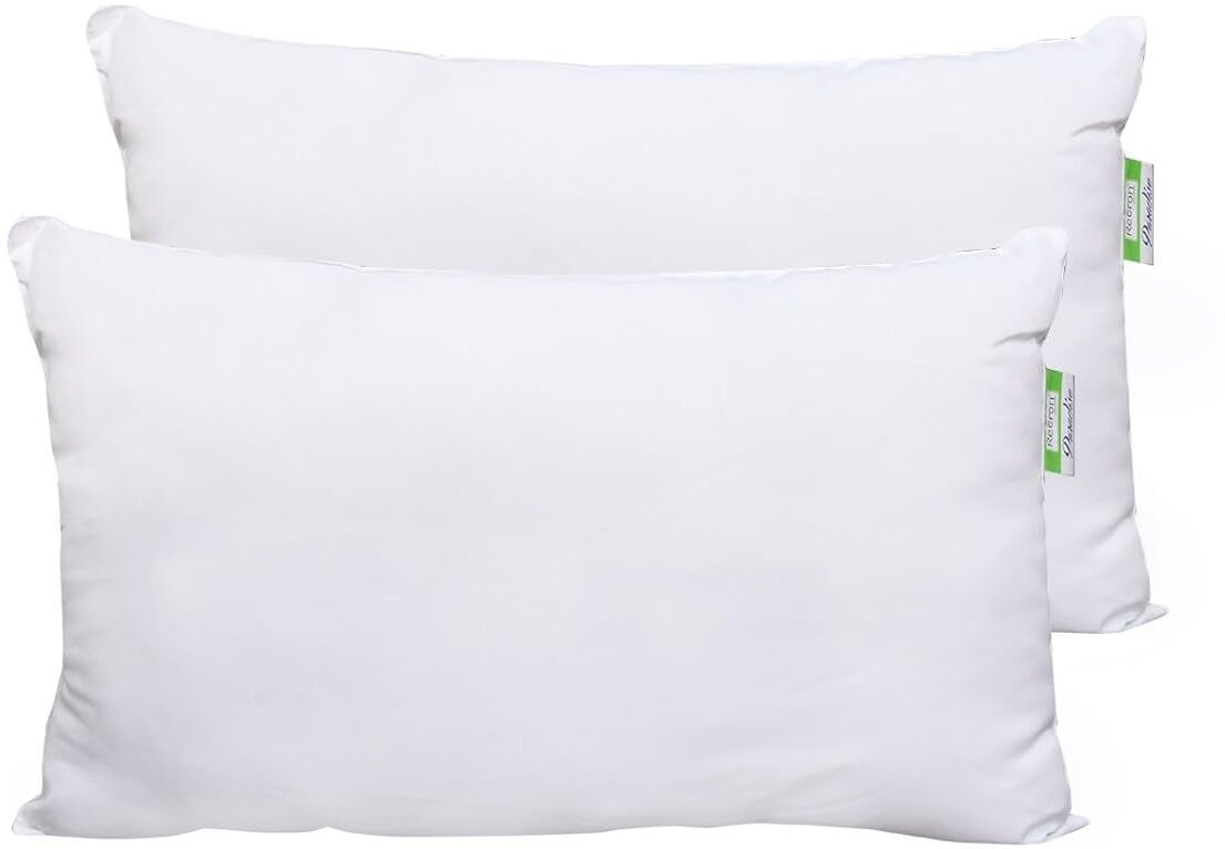 Microfibre, Polyester Fibre Solid Sleeping Pillow Pack of 2-image-38