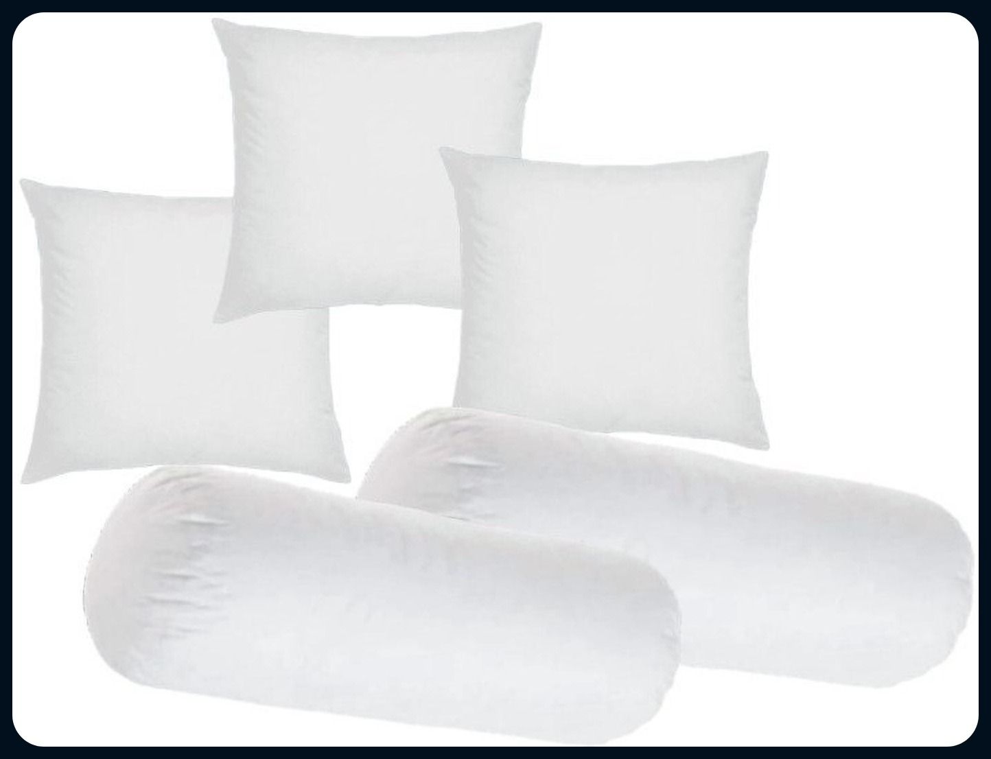 Microfibre Bolster Pack of 5 Solid Set Of 3 Cushions And 2-image-22
