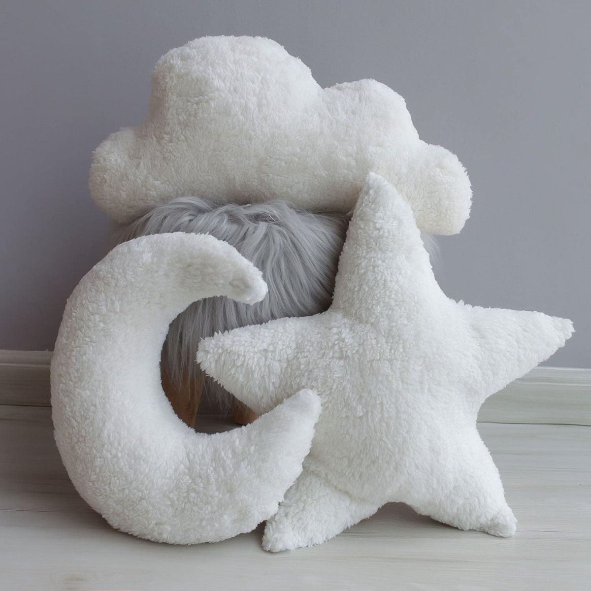 Kids Pillow Set Star Moon Cloud Combo Microfibre Nature Cushion Pack of 3-image-30