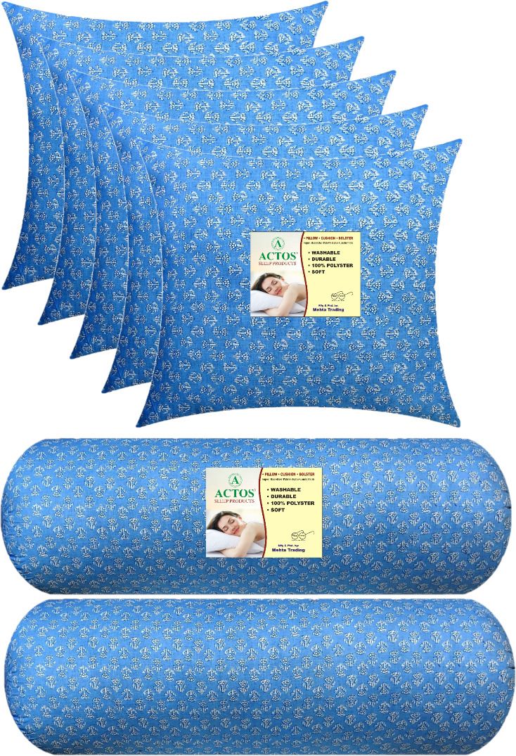 5 Cuhion 2 Microfibre Floral Bolster Pack of 7