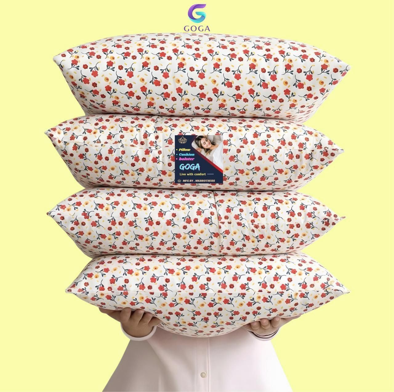 goga Cotton Sleeping Pillow Pack of 4 Solid LUXURY-picture-30