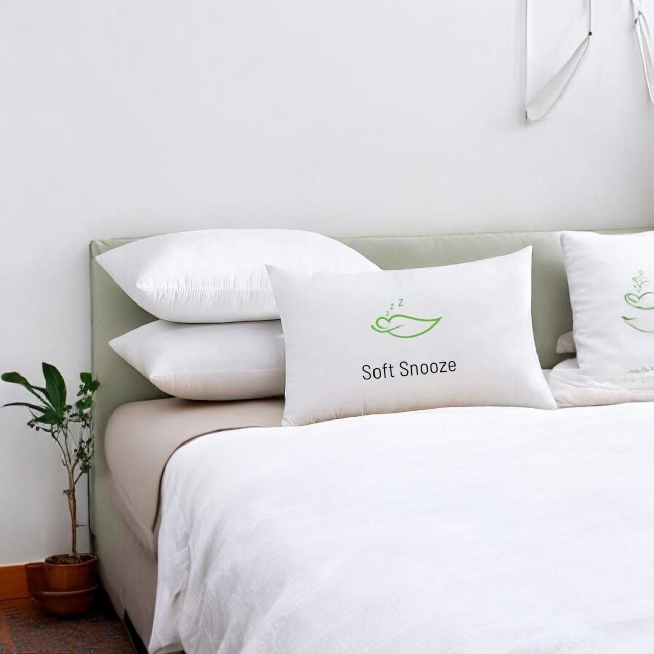 soft snooze Microfibre Sleeping Pillow Pack of 3 Solid Soft Luxury-picture-12