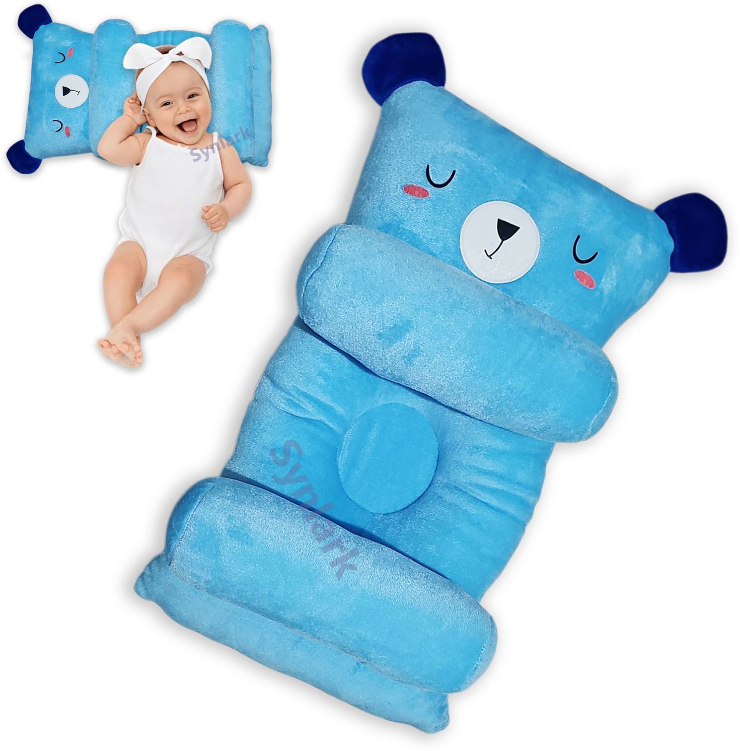 synlark Cotton Baby Pillow Pack of 1 Solid Pillow-picture-42