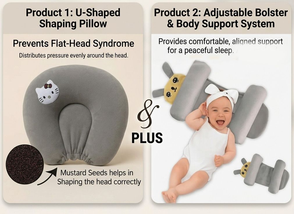 Microfibre Baby Pillow Pack of 2 Solid 2 Combo Pack-image-22