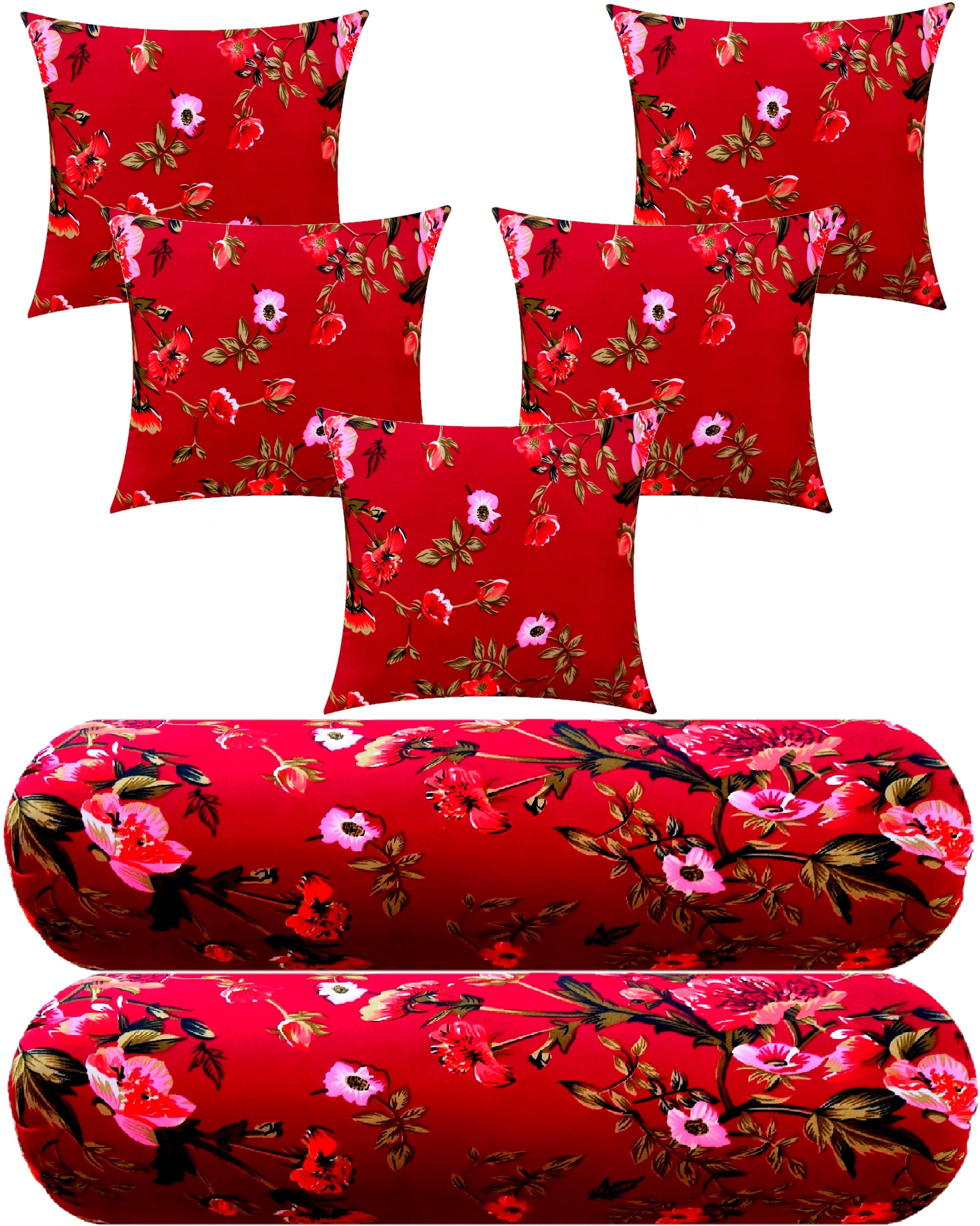 Microfibre Floral Bolster Pack of 7-image-7