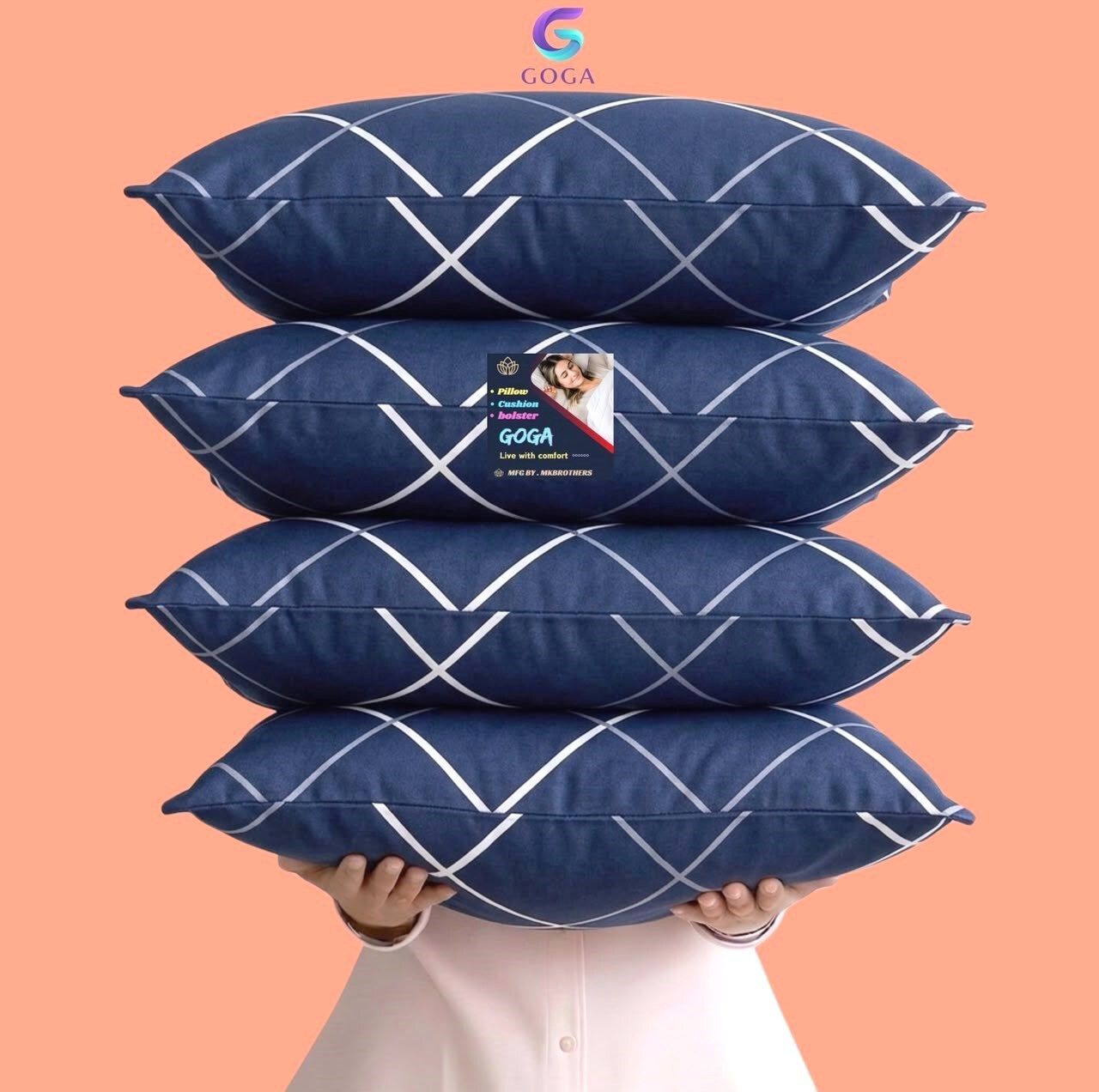 goga Cotton Sleeping Pillow Pack of 4 Solid LUXURY-picture-24
