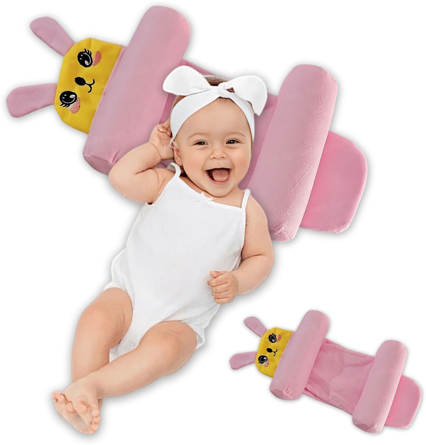 Polyester Fibre Baby Pillow Pack of 1 Animals Baby Neck Pillow